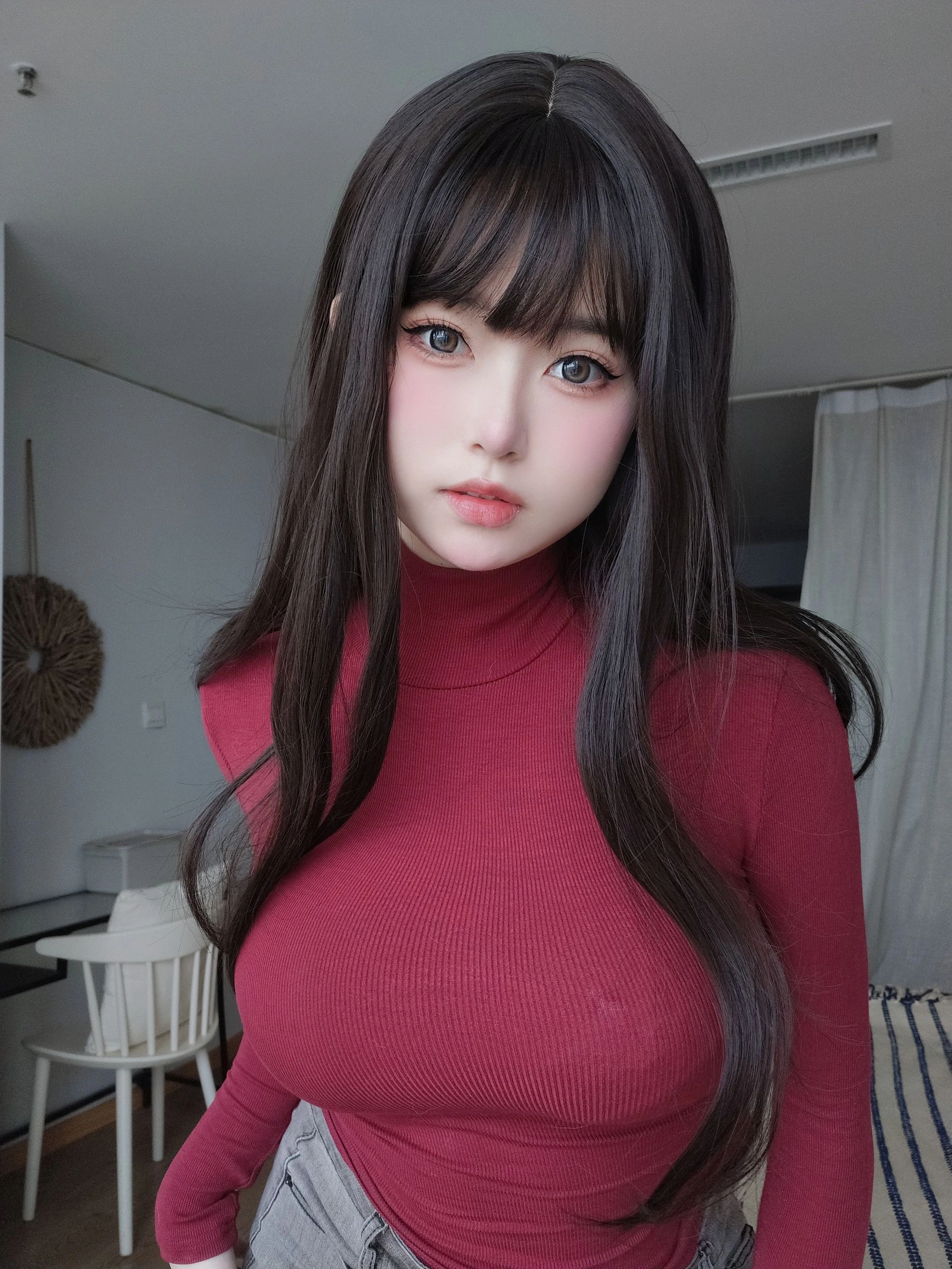 女主K – 红色毛衣的丰满妹妹高清在线欣赏-撸撸奈子