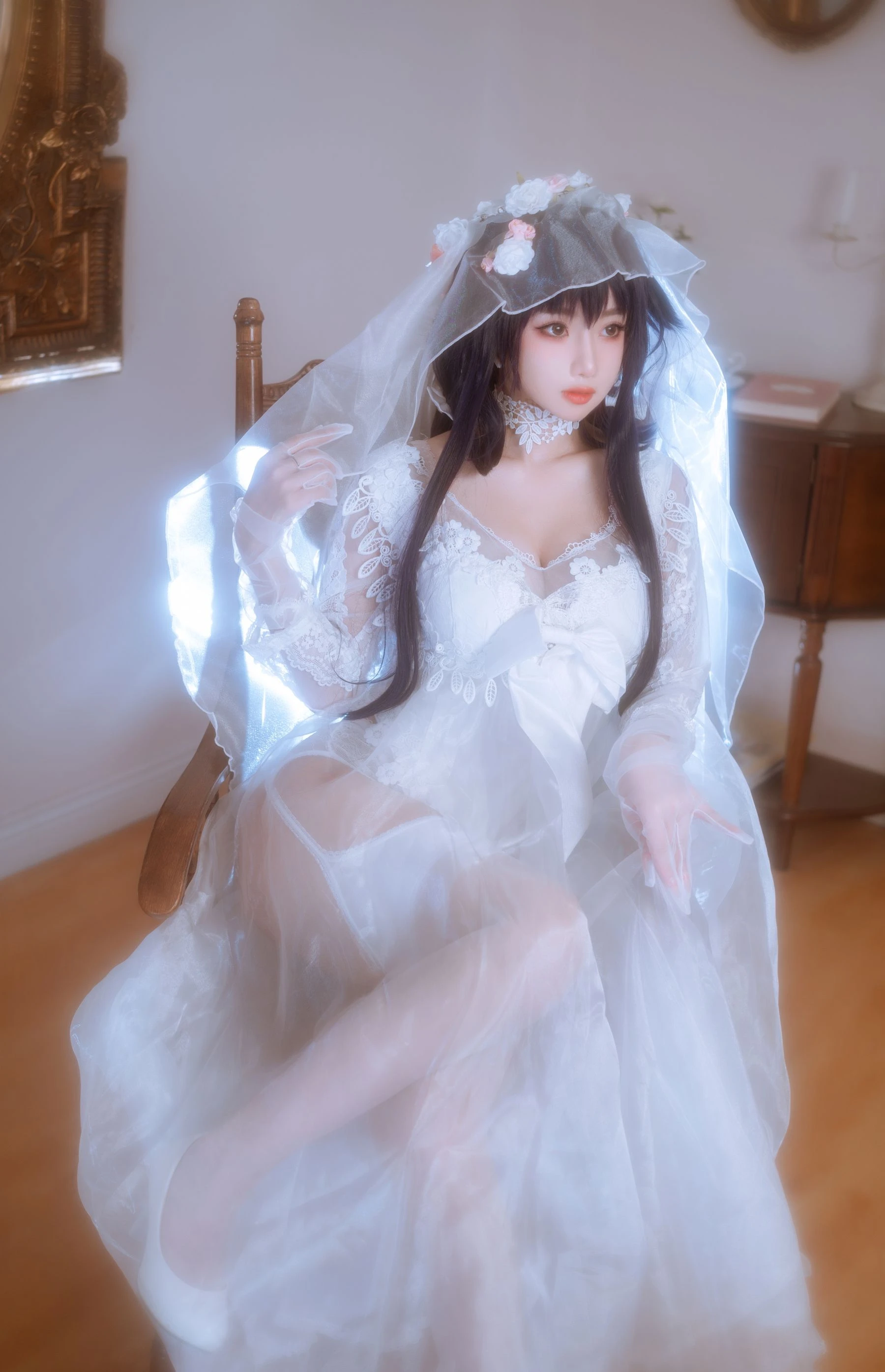白嫩美少女鬼畜瑶 – 婚纱插图2