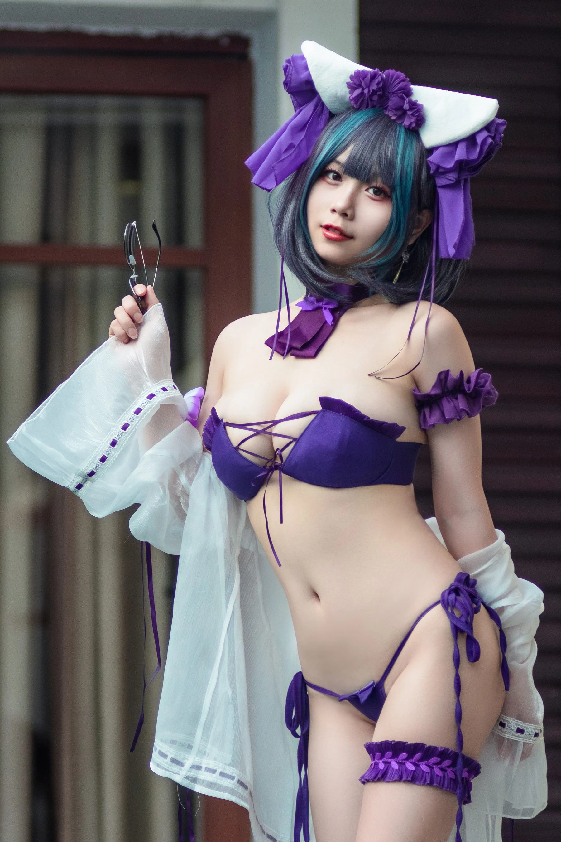 末夜787 – 舰长 柴郡泳装 [31P]插图3