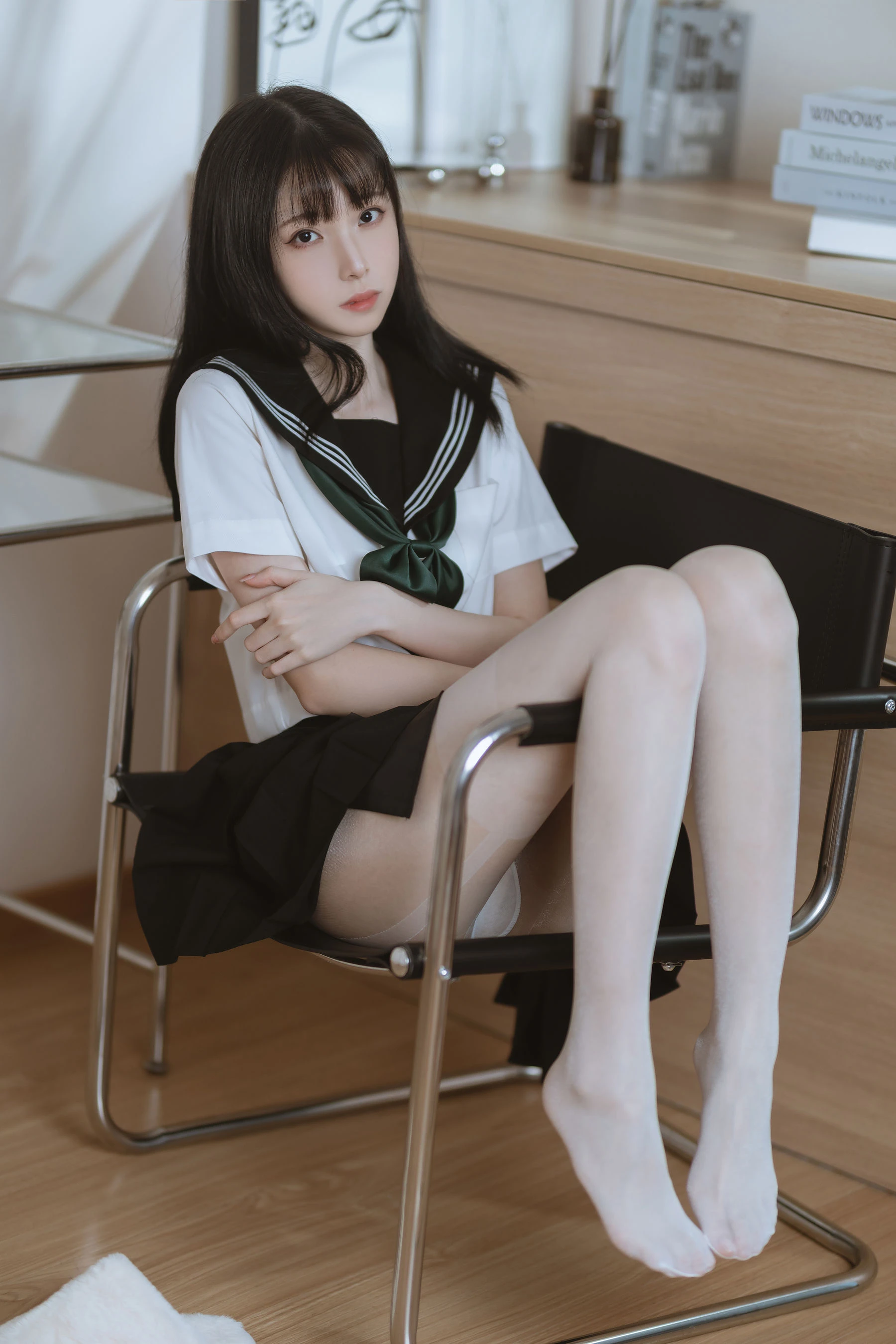 许岚(叁月life) – 白丝水手服 [39P]插图1