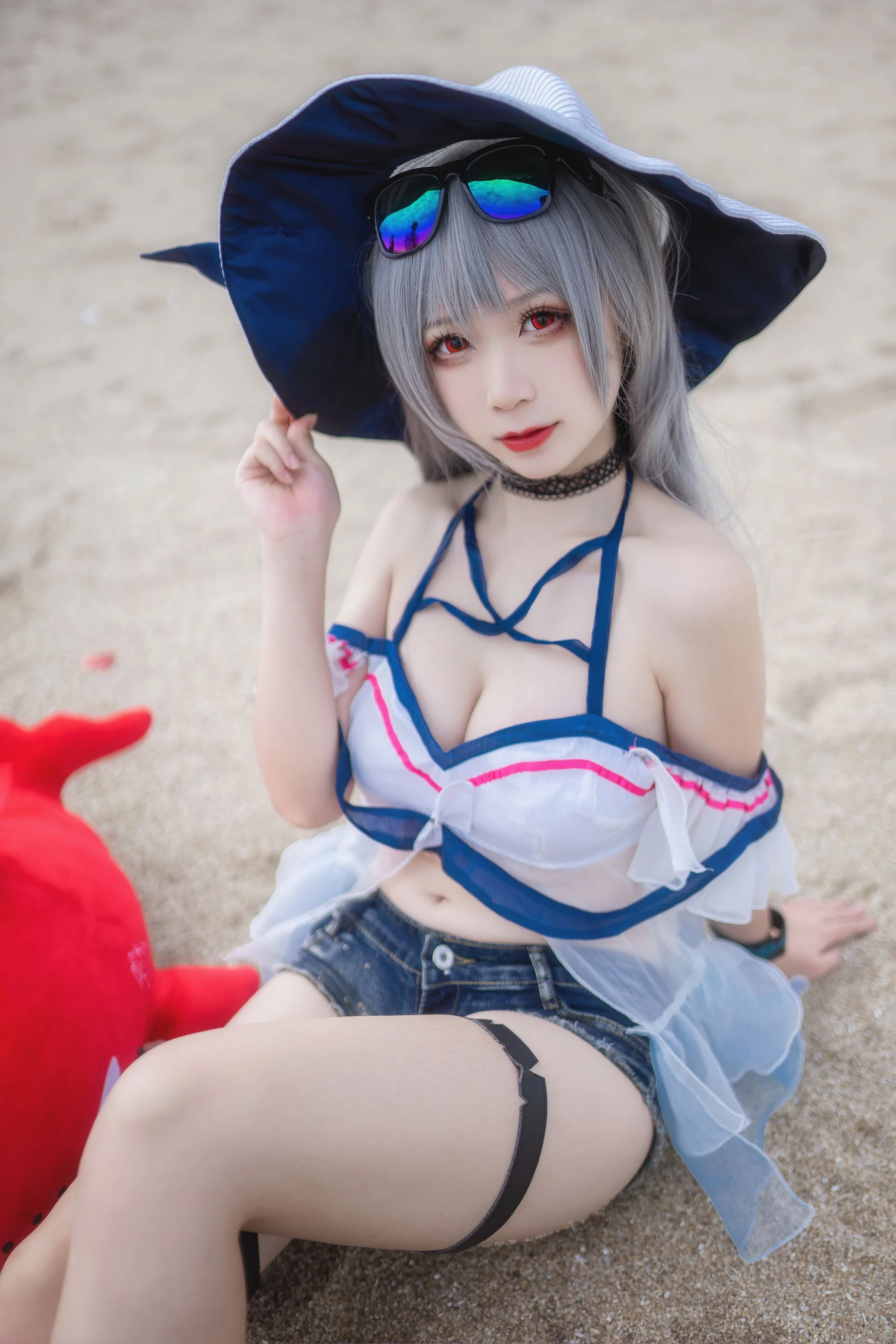 动漫博主樱落酱w – 斯卡蒂泳装 [21P]插图2