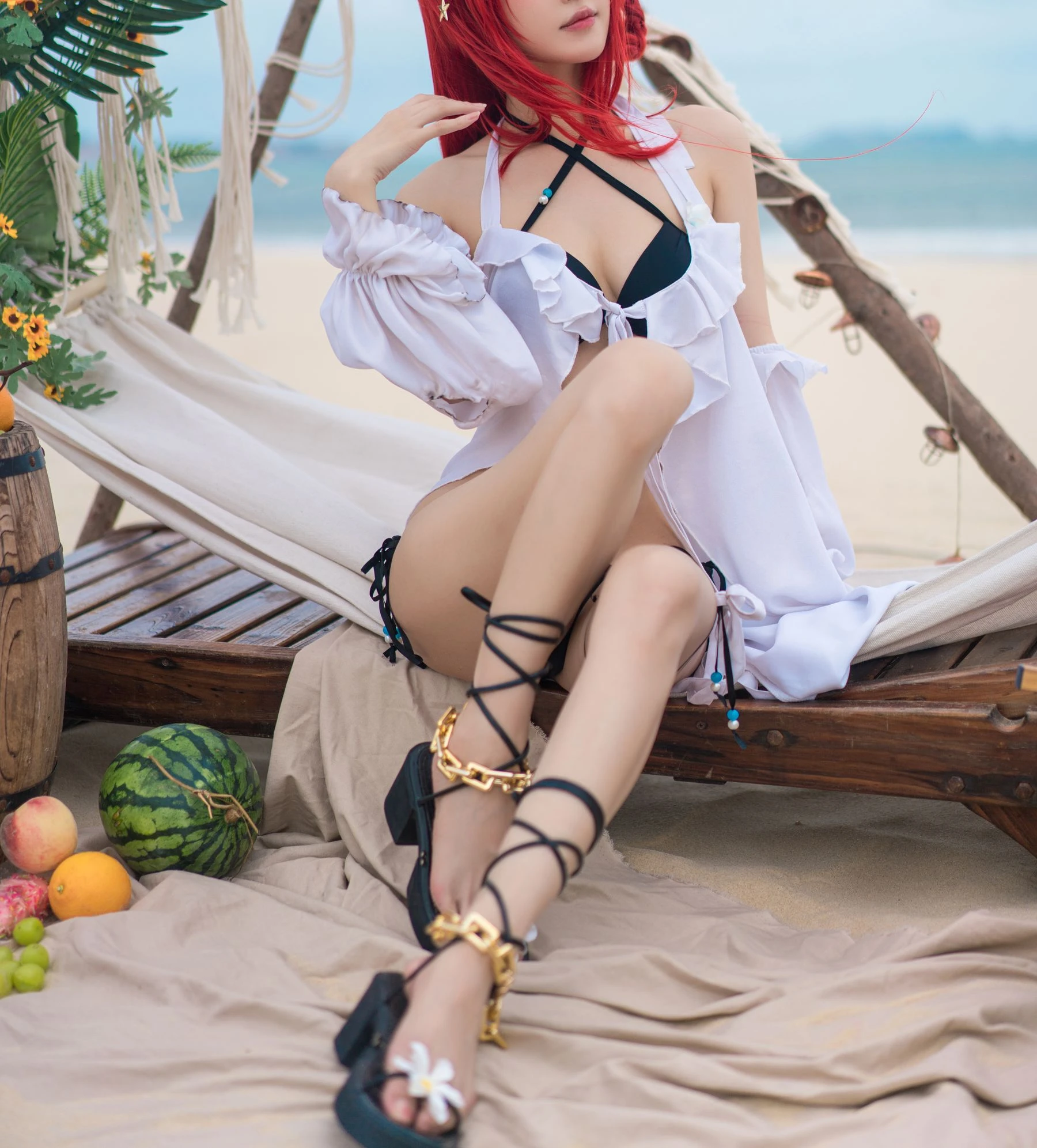 动漫博主阿包也是兔娘 – 明日方舟 史尔特尔泳装 [50P]高清在线欣赏-撸撸奈子