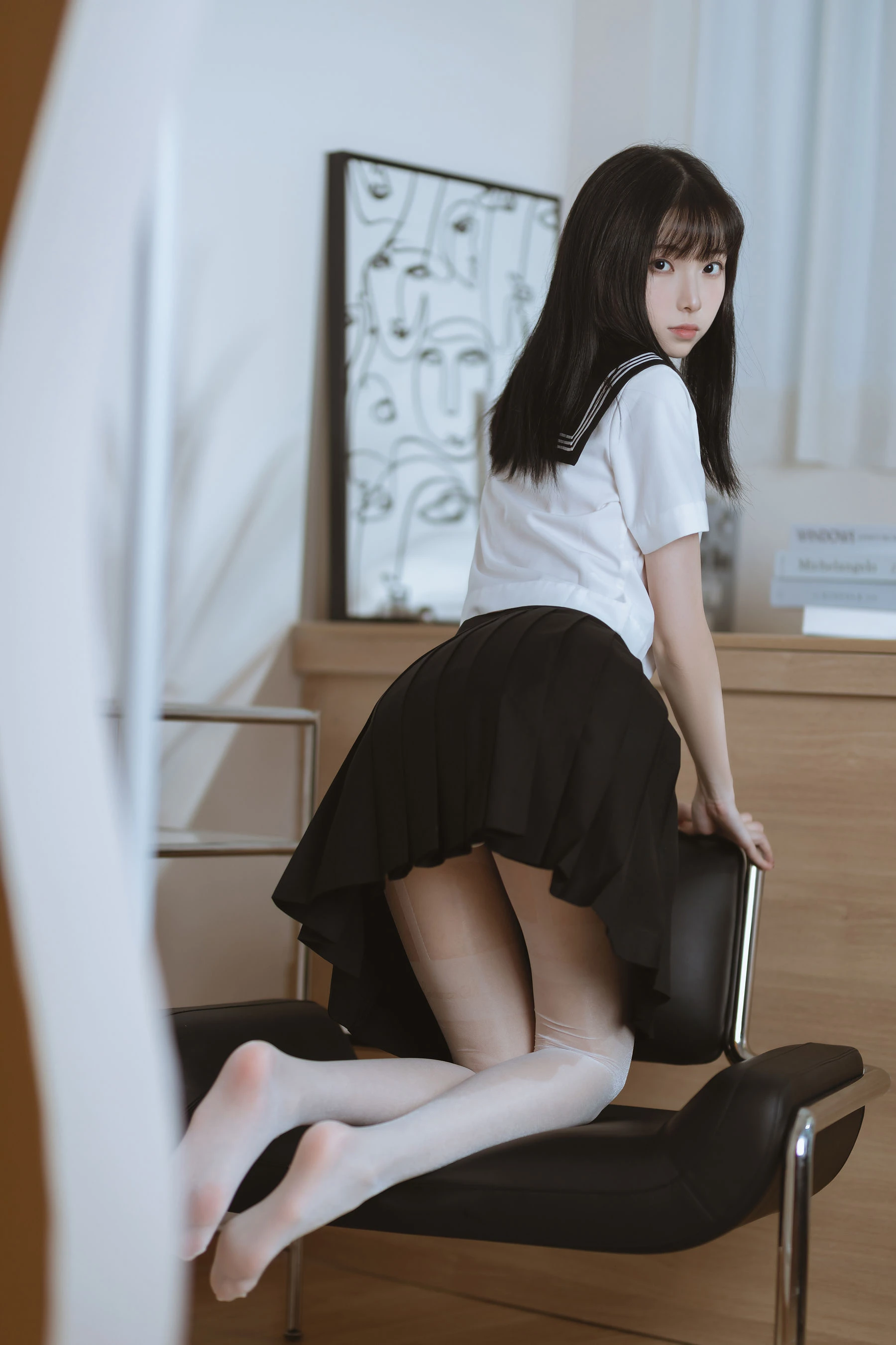 许岚(叁月life) – 白丝水手服 [39P]插图6