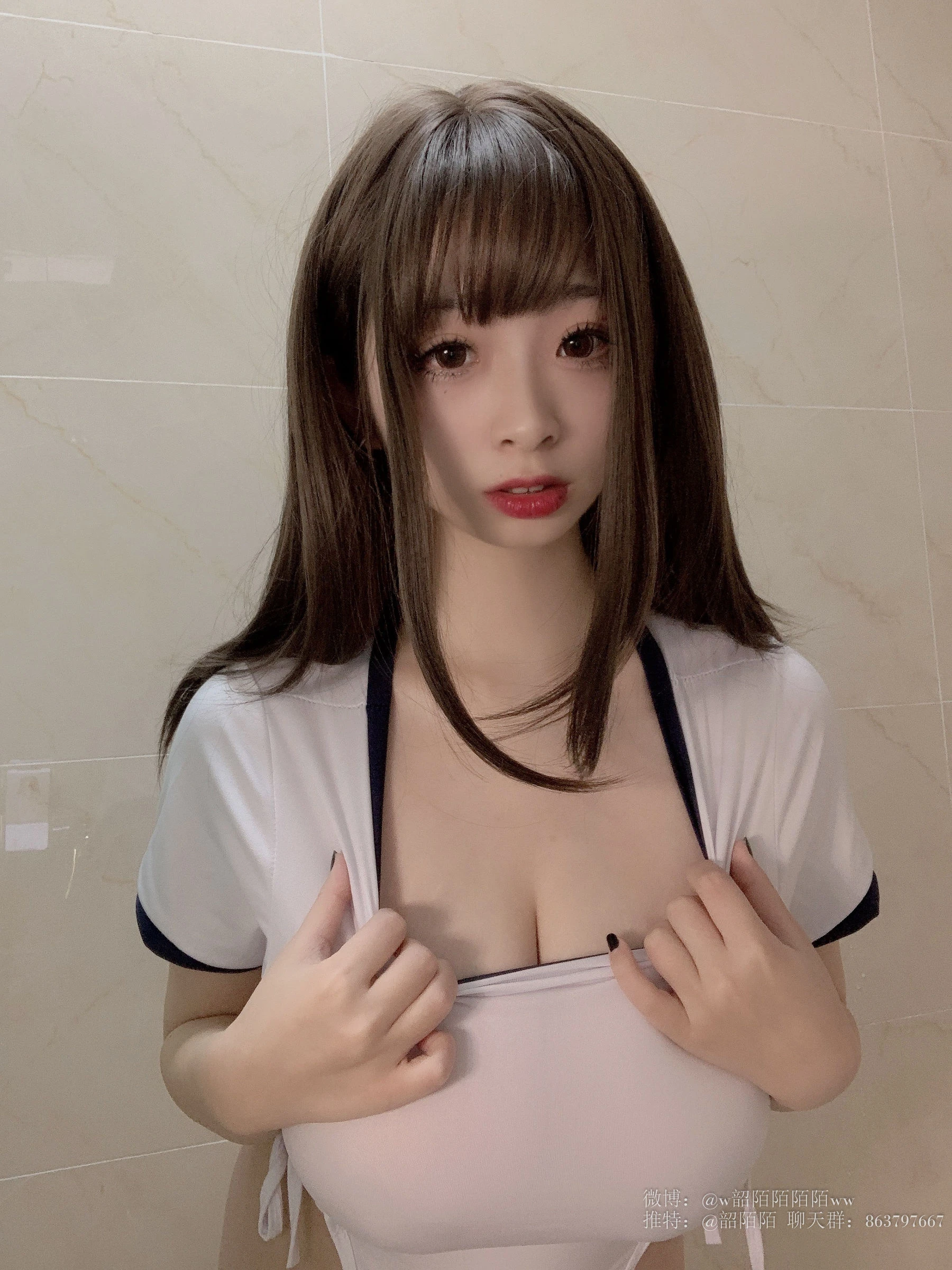 Cosplay美女韶陌陌 体操服插图5