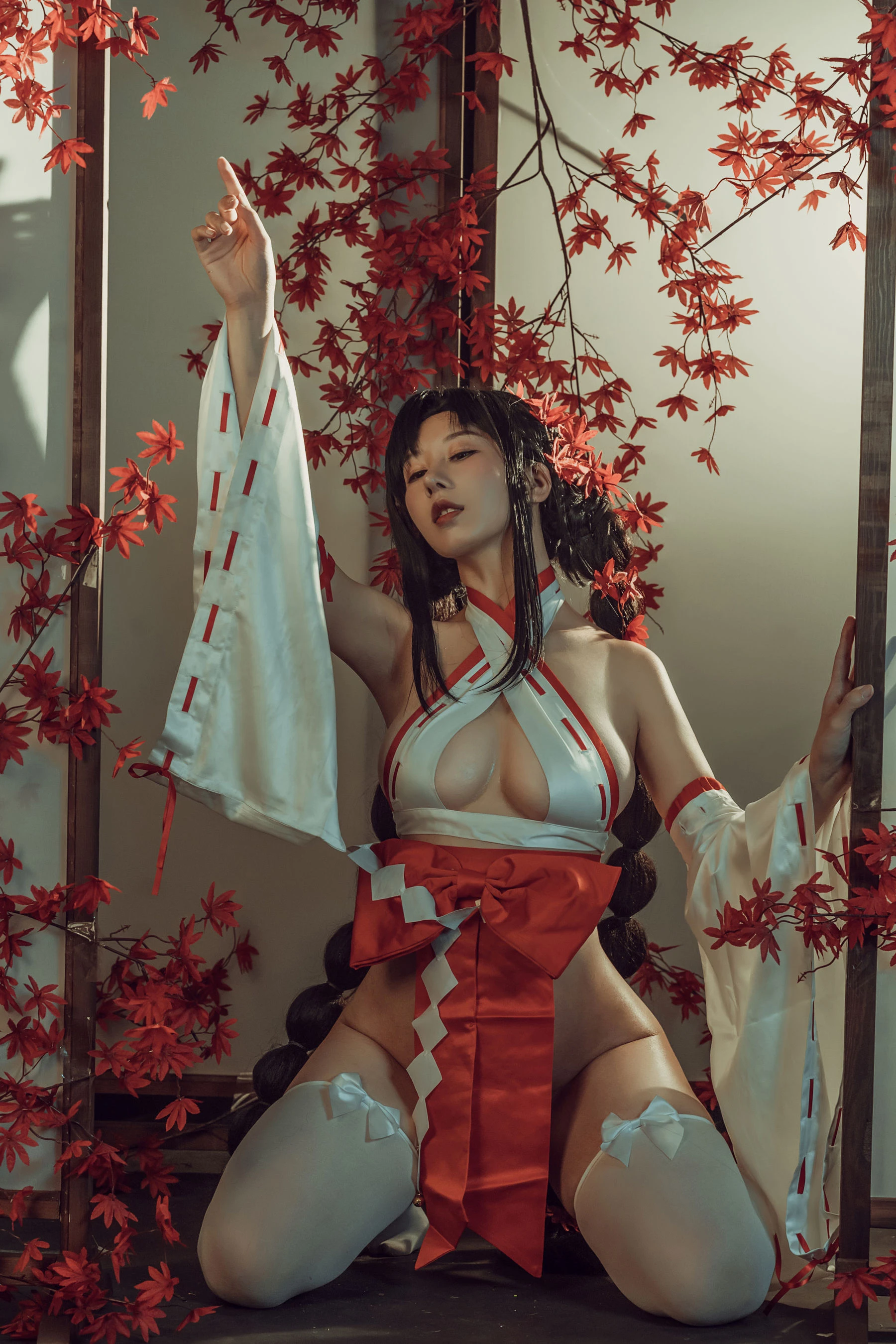 云溪溪 – 奶桃巫女 [43P]插图4