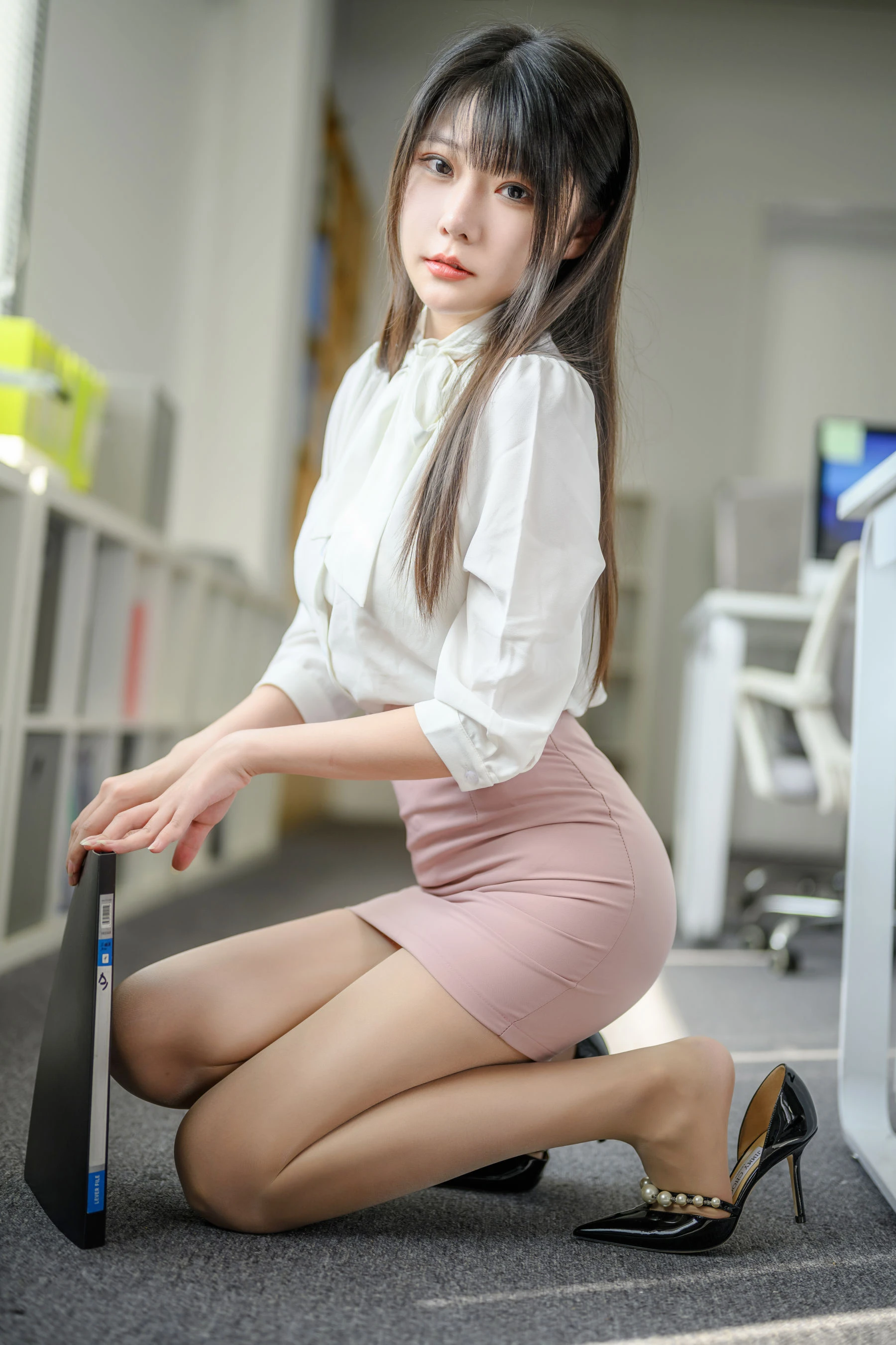 香草喵露露 – 粉白裙子 [40P]插图4