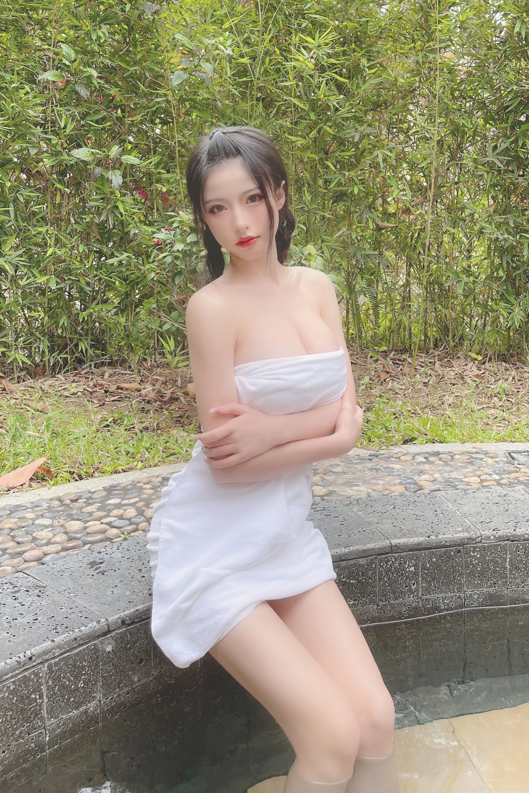 尤物清水由乃 – 温泉浴巾插图2