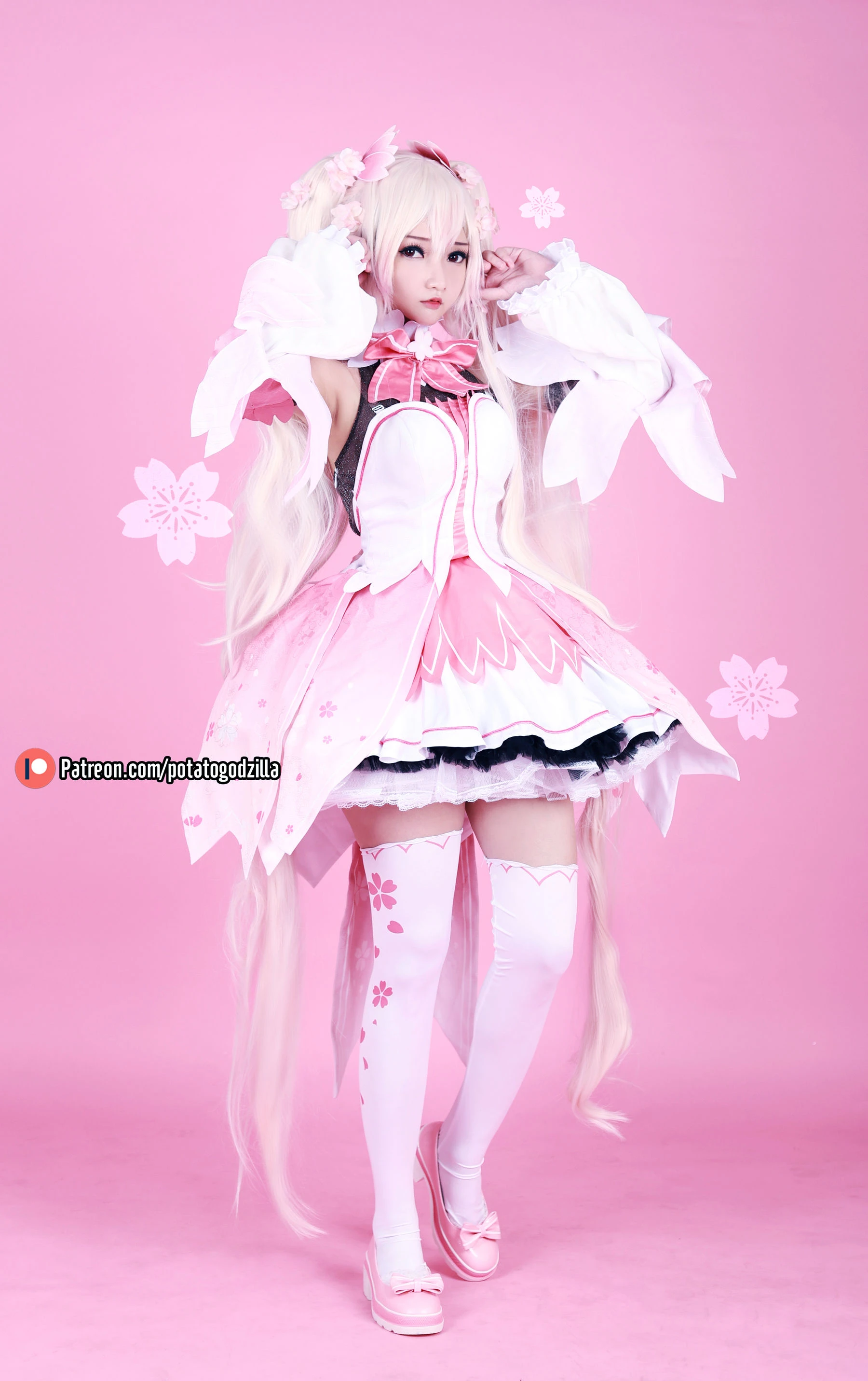 Coser小姐姐Potato Godzilla – Sakura Miku高清在线欣赏-撸撸奈子