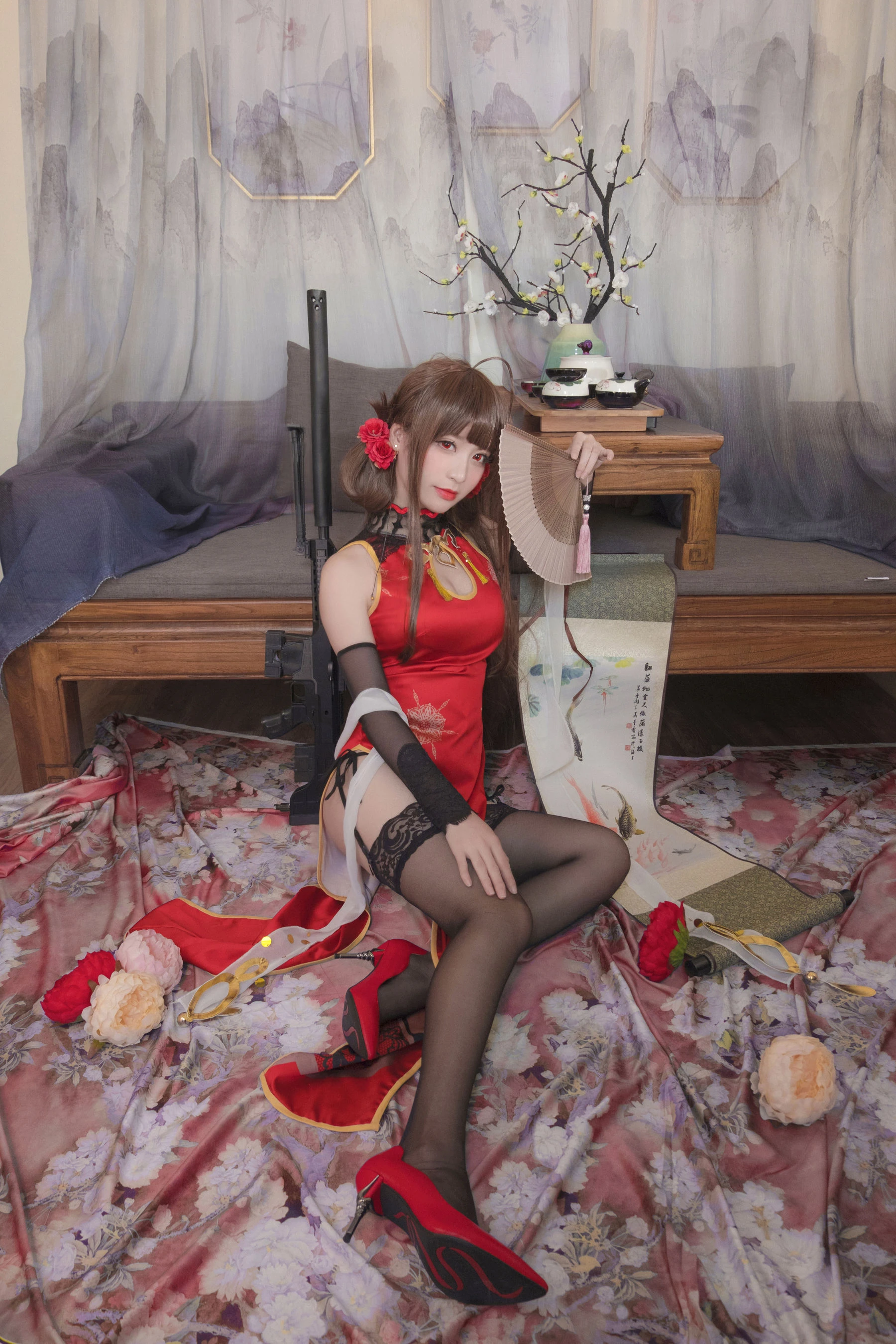 Coser星野saori – DSR-50 红牡丹插图4