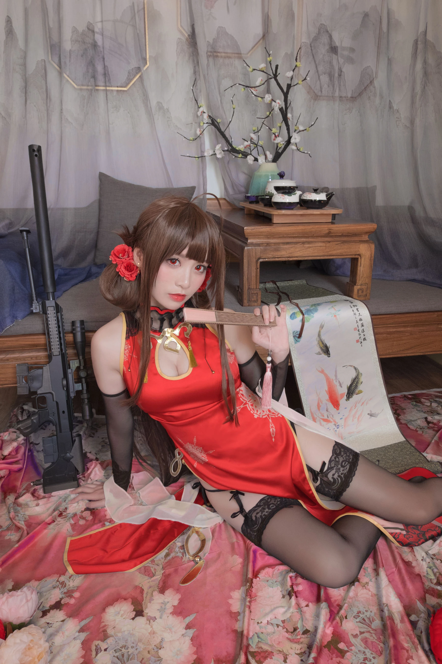 Coser星野saori – DSR-50 红牡丹插图5