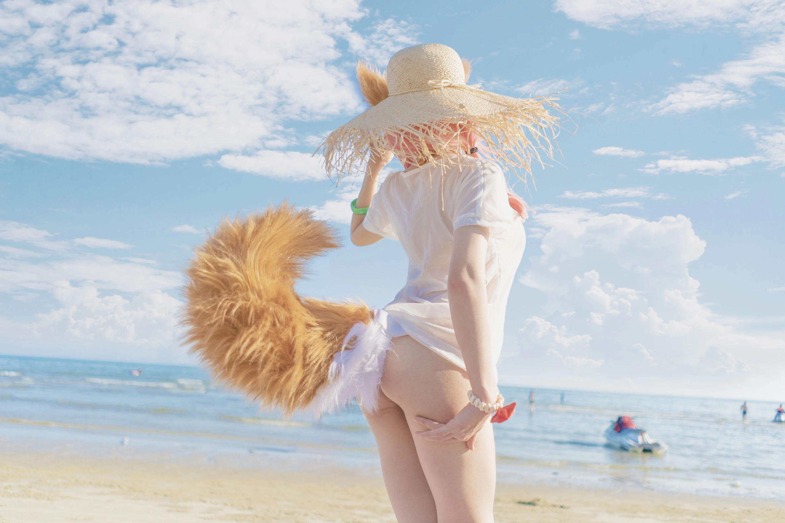 动漫博主uki雨季 – 玉藻前海边泳装插图8