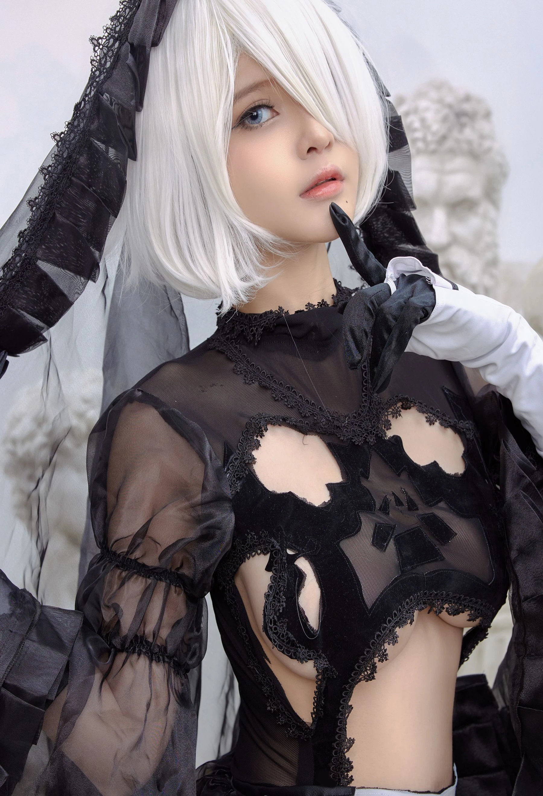 Azami福利 – 2B Black Dress [20P]插图3