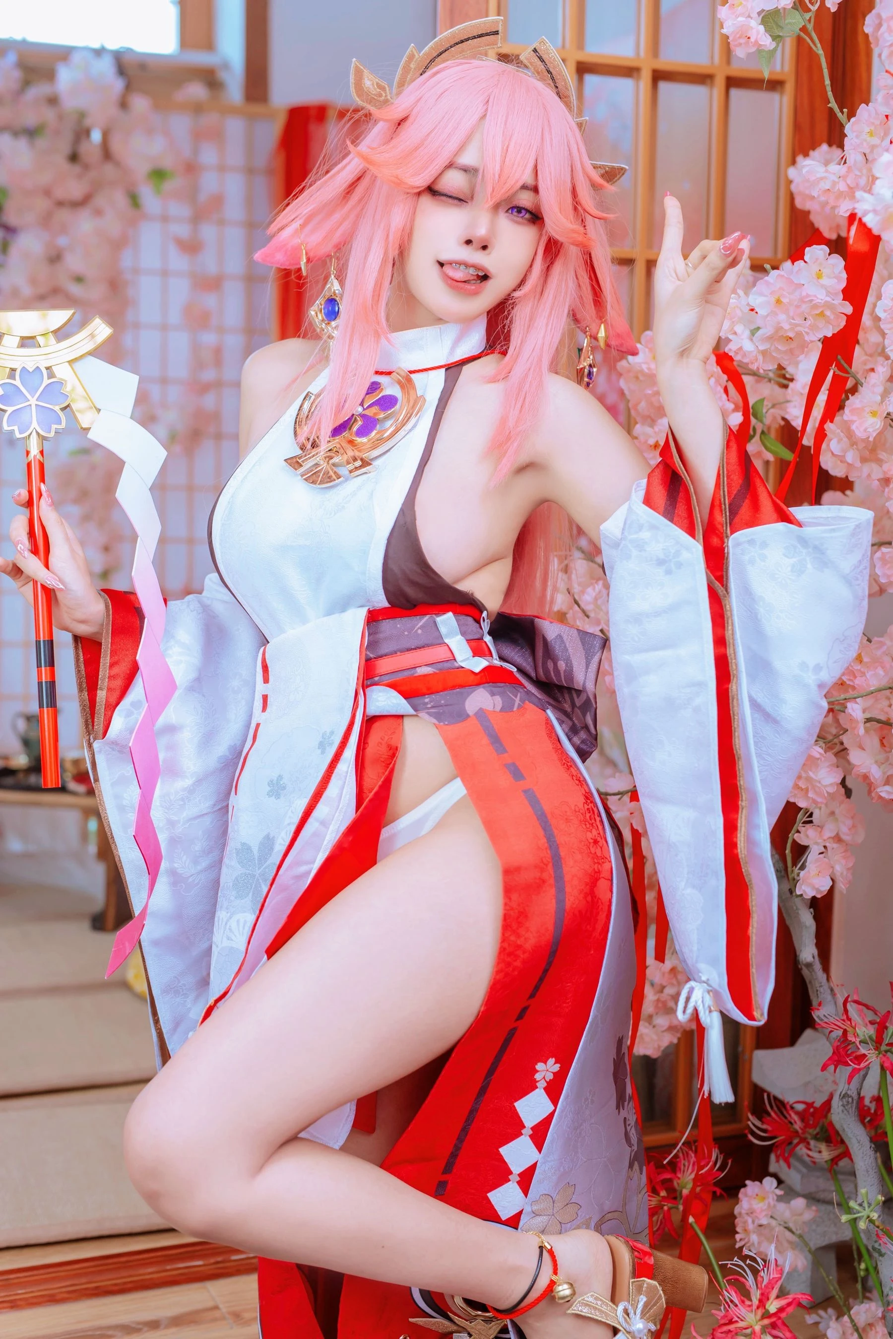日本性感萝莉Byoru&Yae Miko Raiden Shogun [94P]插图5