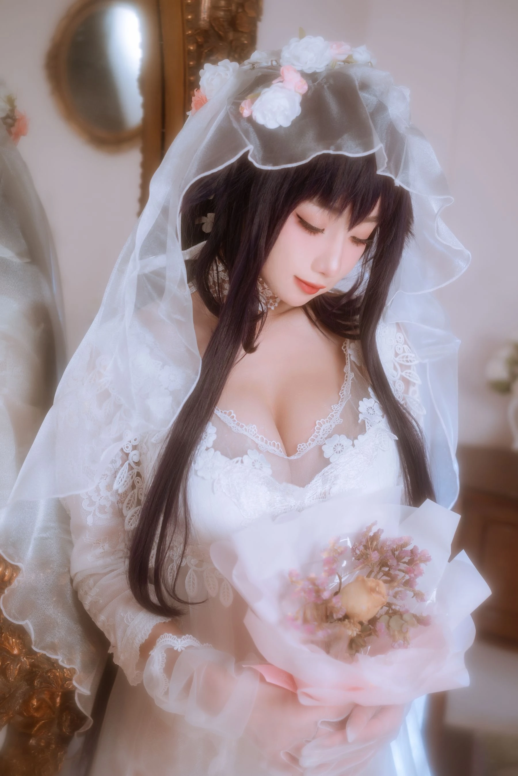 白嫩美少女鬼畜瑶 – 婚纱插图1