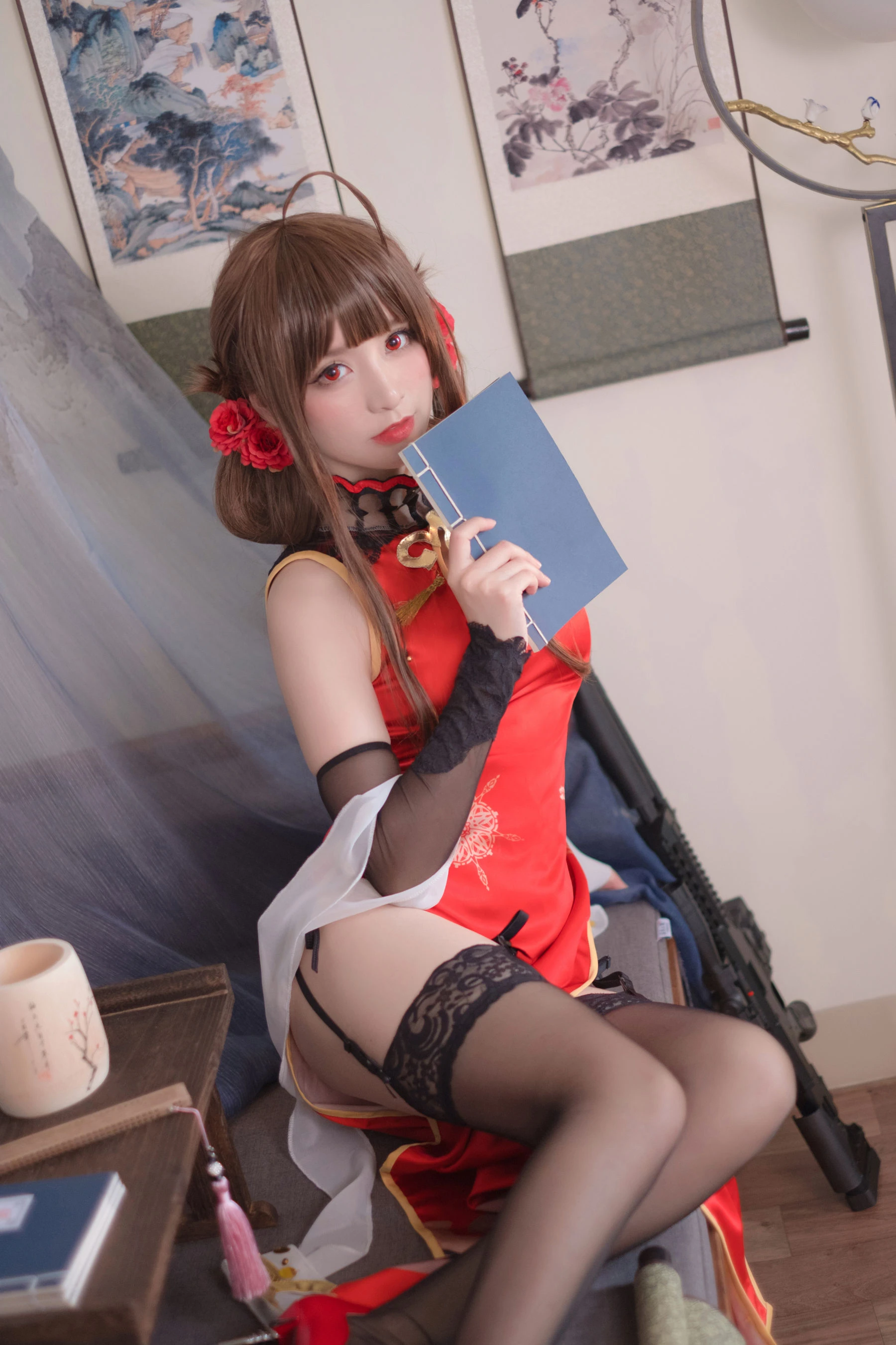 Coser星野saori – DSR-50 红牡丹插图6