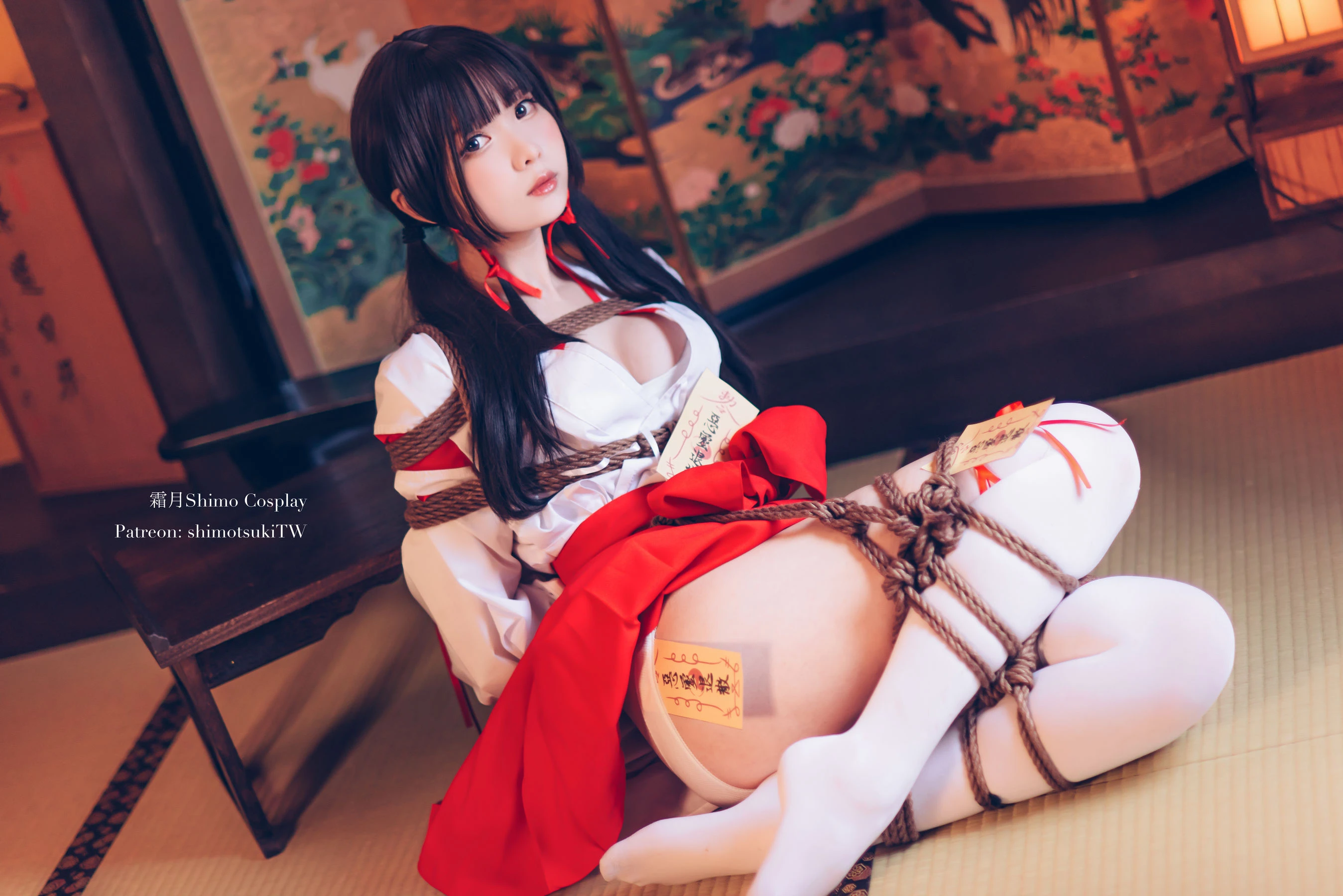 微博妹纸霜月shimo – 巫女捆绑插图8