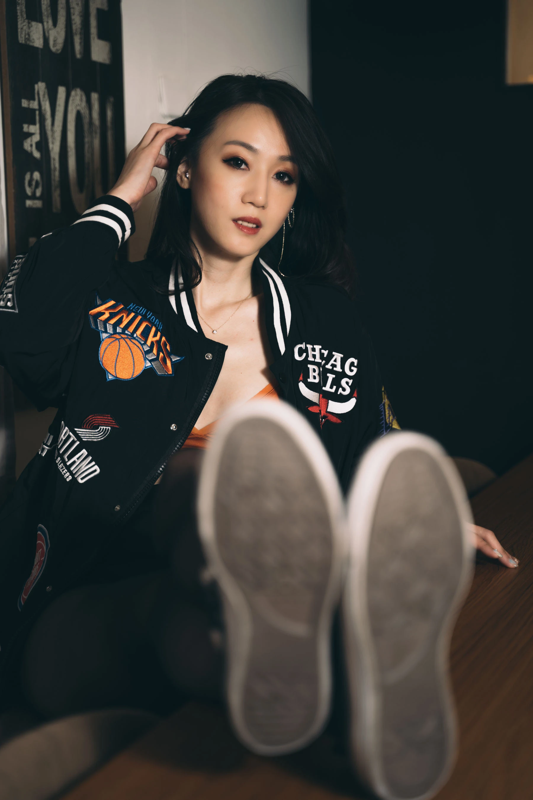 Limerence 性感妹子!近距离撕扯黑丝袜展示嫩足 [129P]插图4