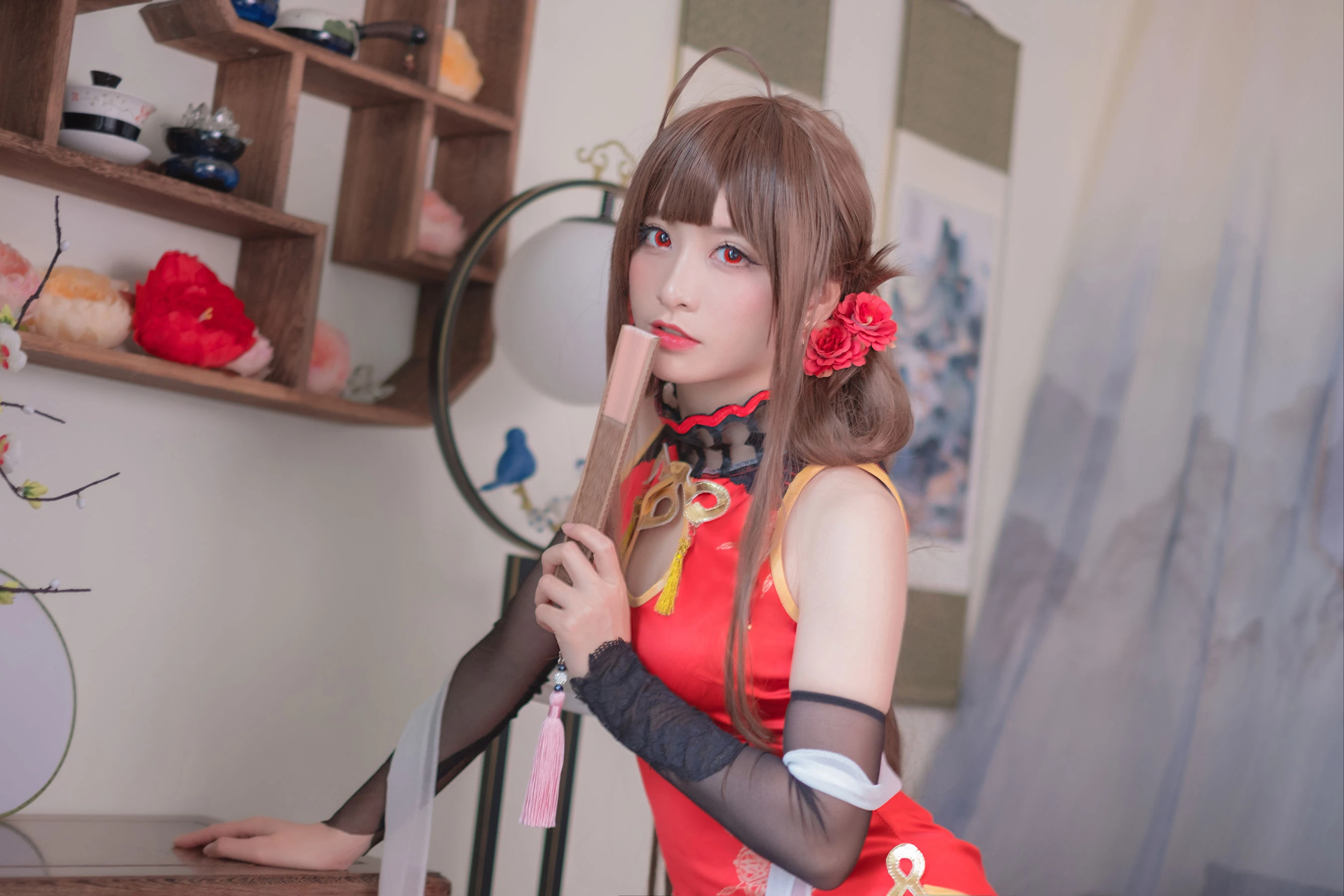 Coser星野saori – DSR-50 红牡丹插图8
