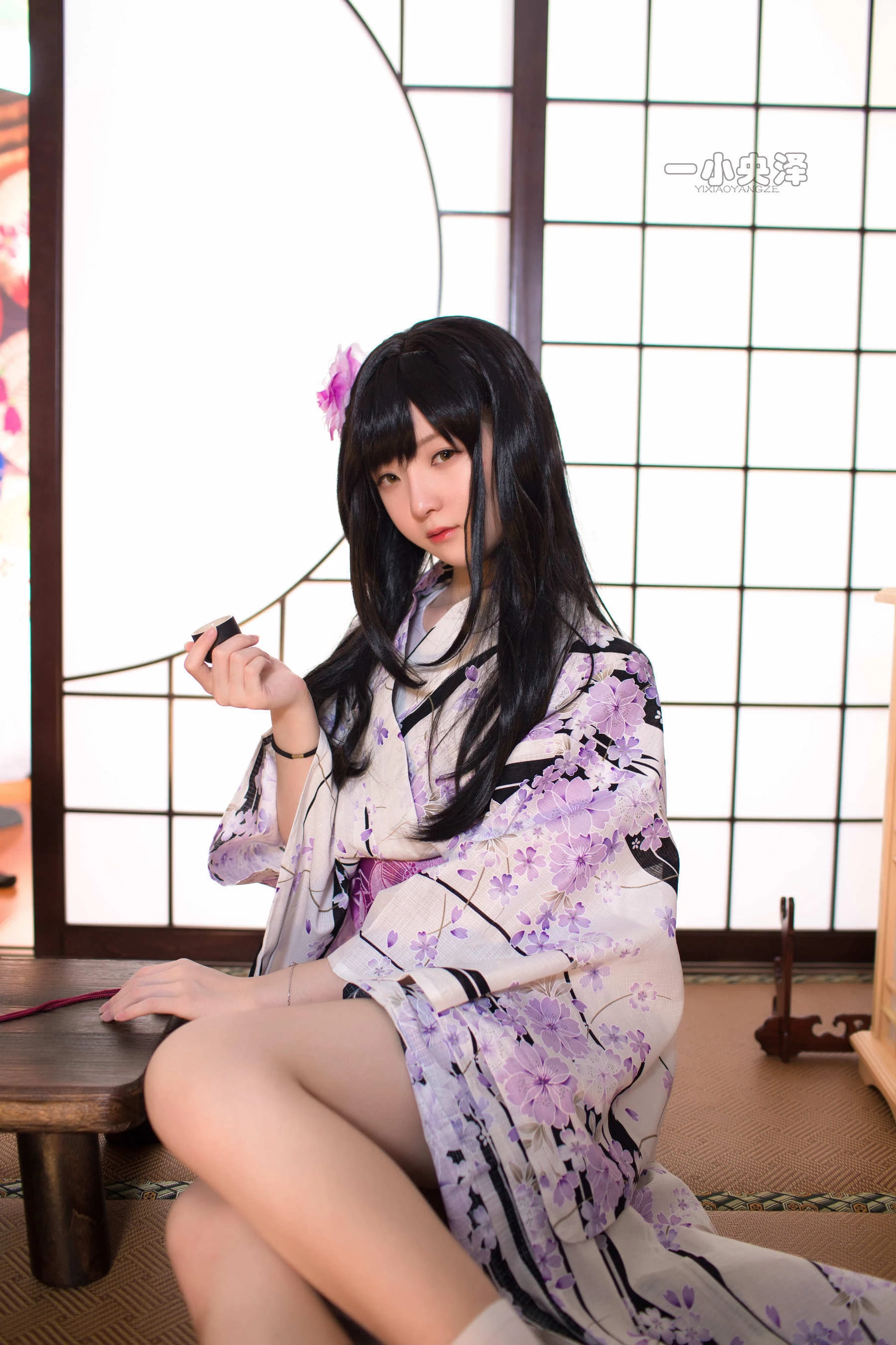 [萝莉COS] 一小央泽 – 和服短袜 [41P]插图1