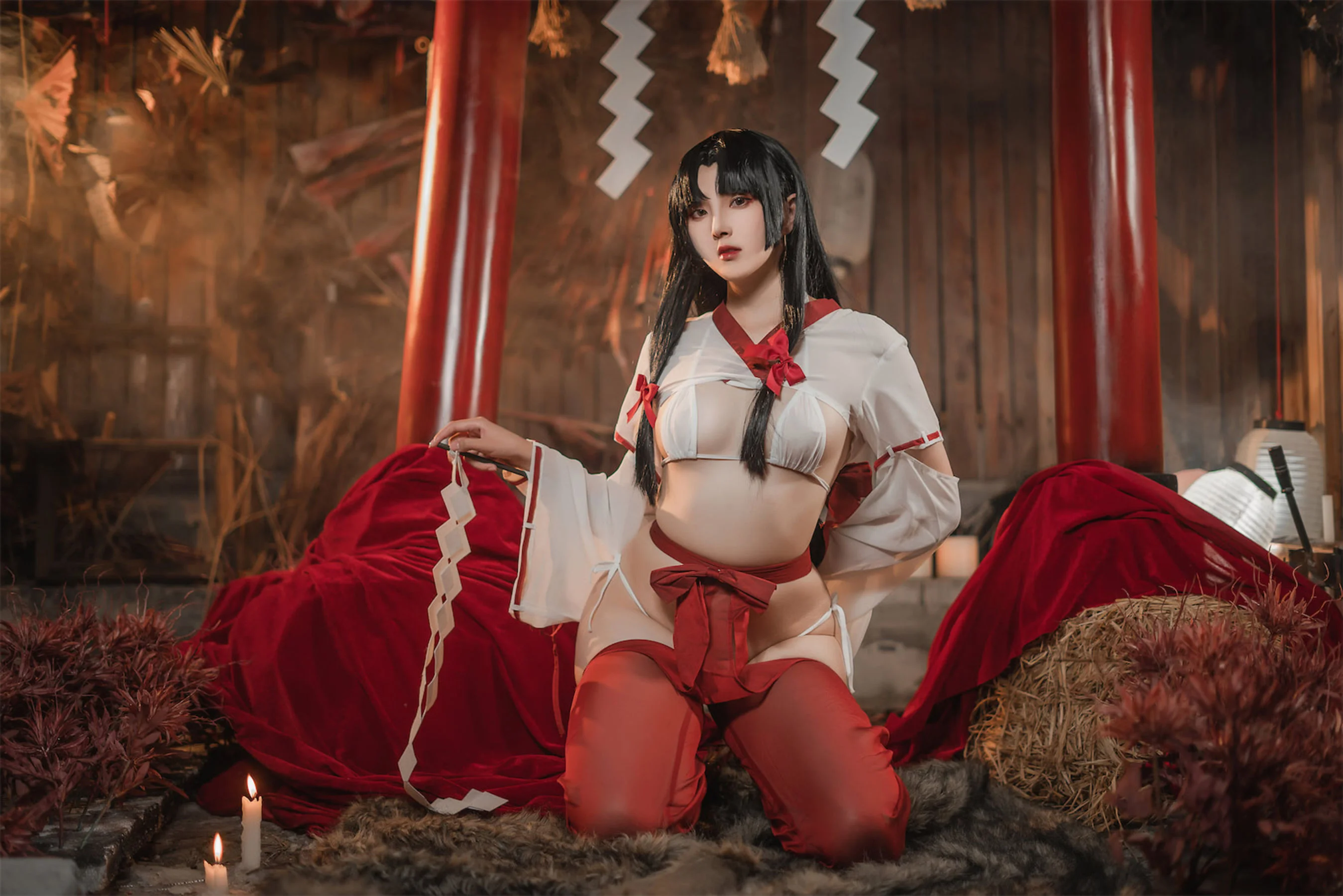 Natsuko夏夏子 – 祈愿巫女 [43P]插图3