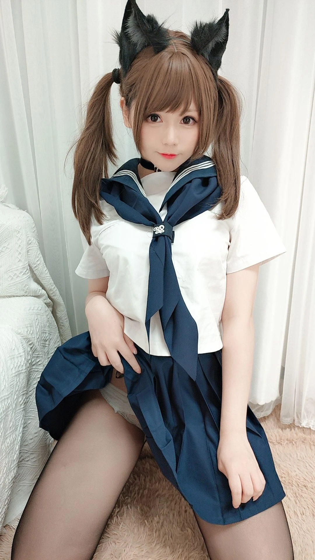 萌妹子Nyako喵子 – 水手服插图2