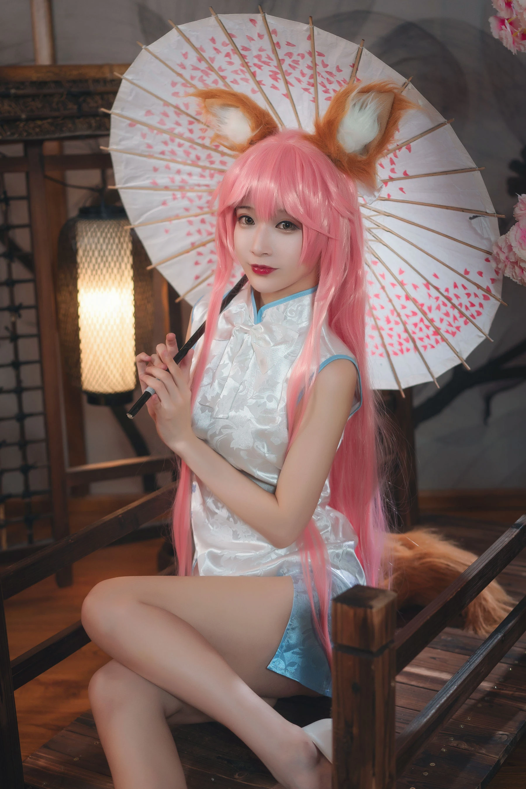 动漫博主铁板烧鬼舞w – 玉藻前 旗袍 [20P]插图6