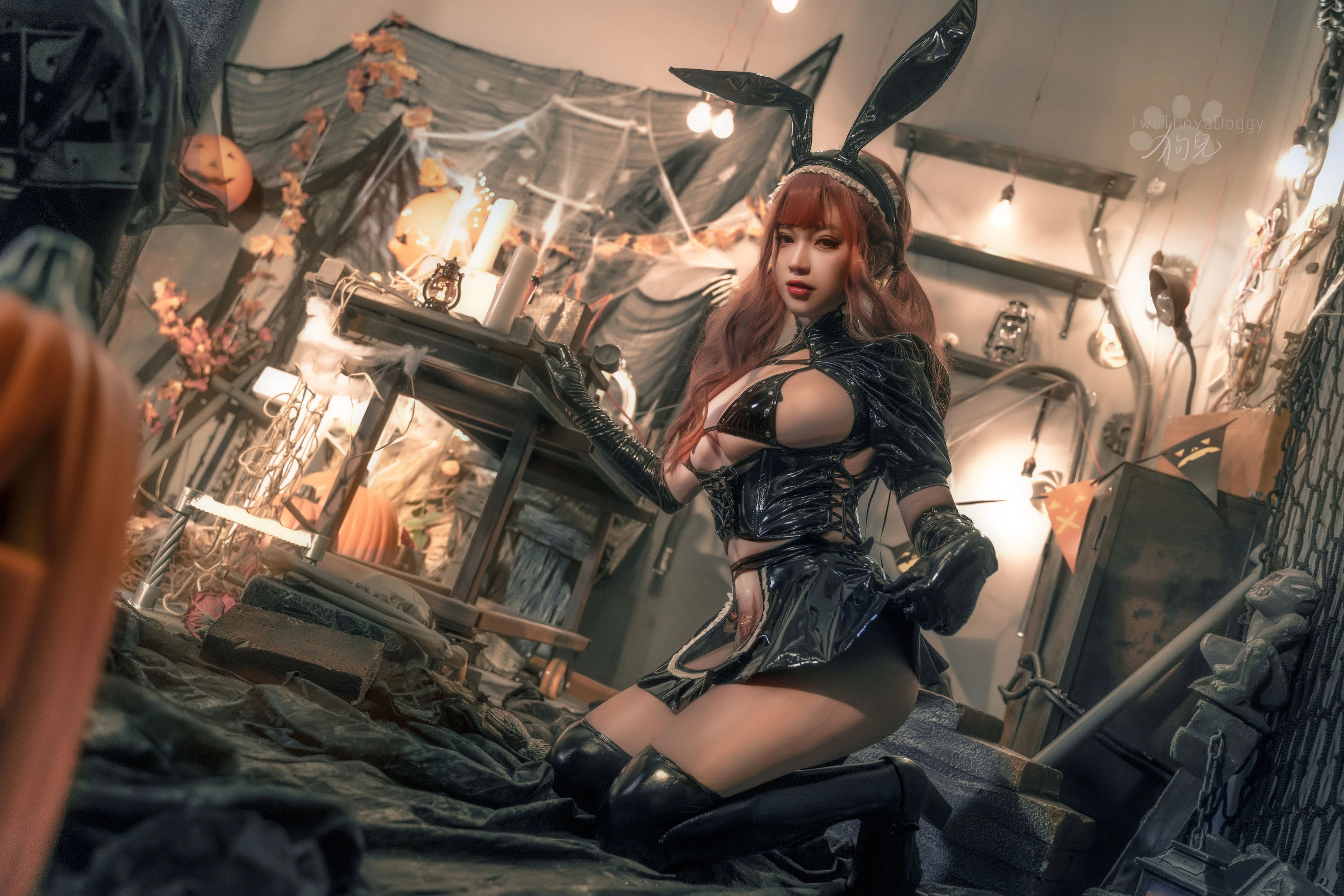 奇行家狗崽(棕桠阿狗崽) – 漆皮兔女仆插图4