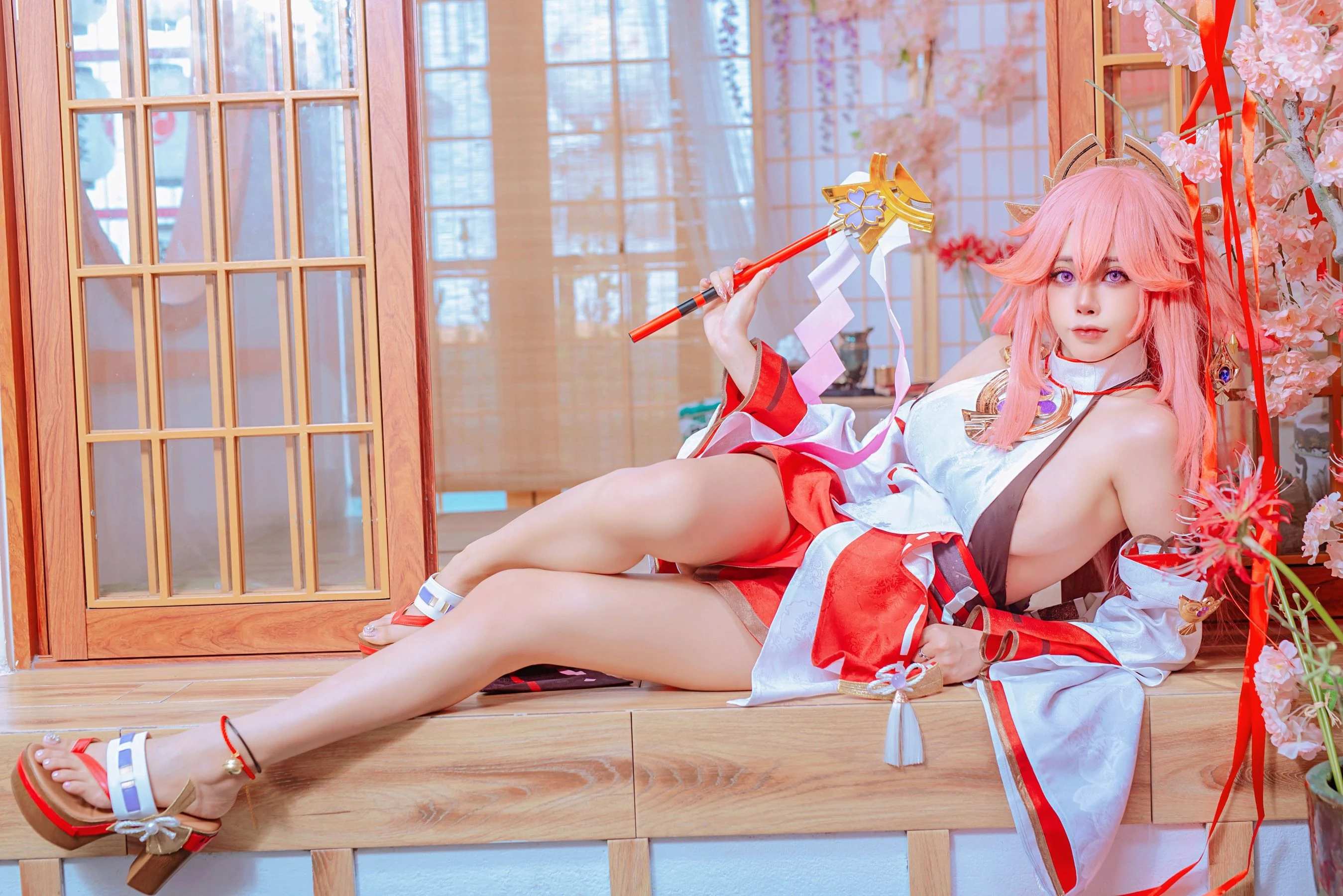 日本性感萝莉Byoru&Yae Miko Raiden Shogun [94P]插图2