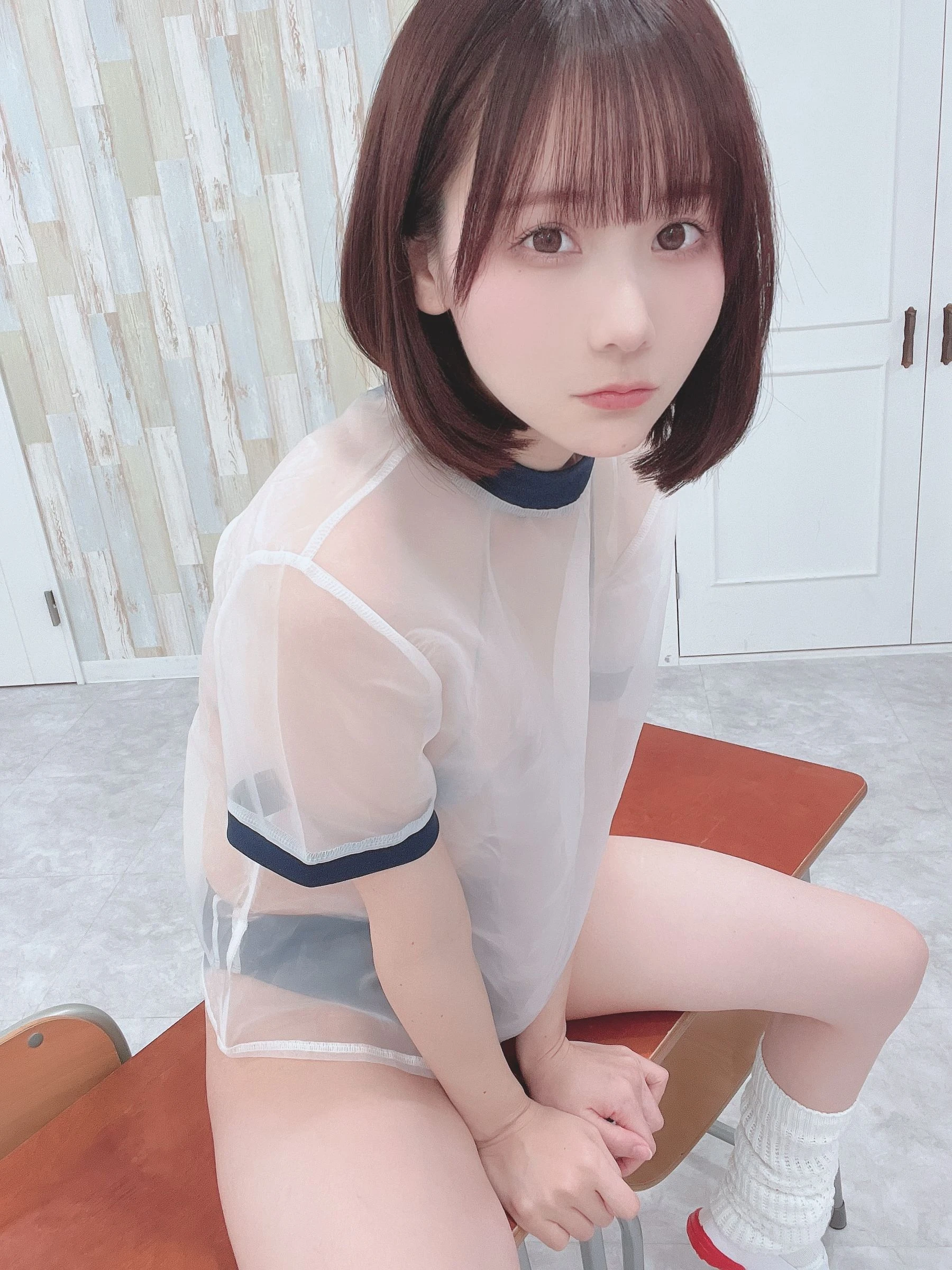 日本甜美COSERけんけん[fantia] 2022-11-10 透視体操服插图2