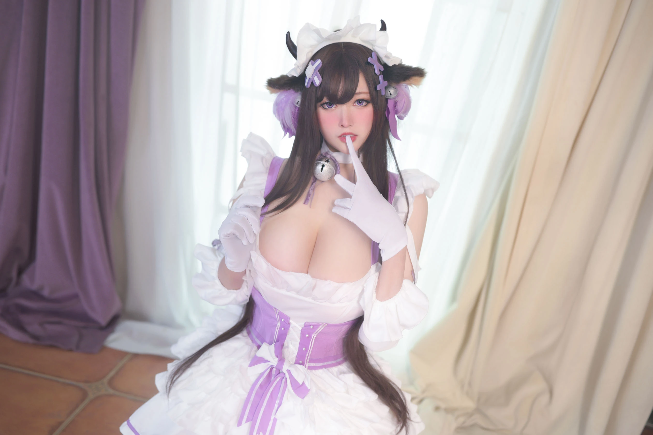 高颜值coser念念_D – 斯卡哈牛牛女仆插图8