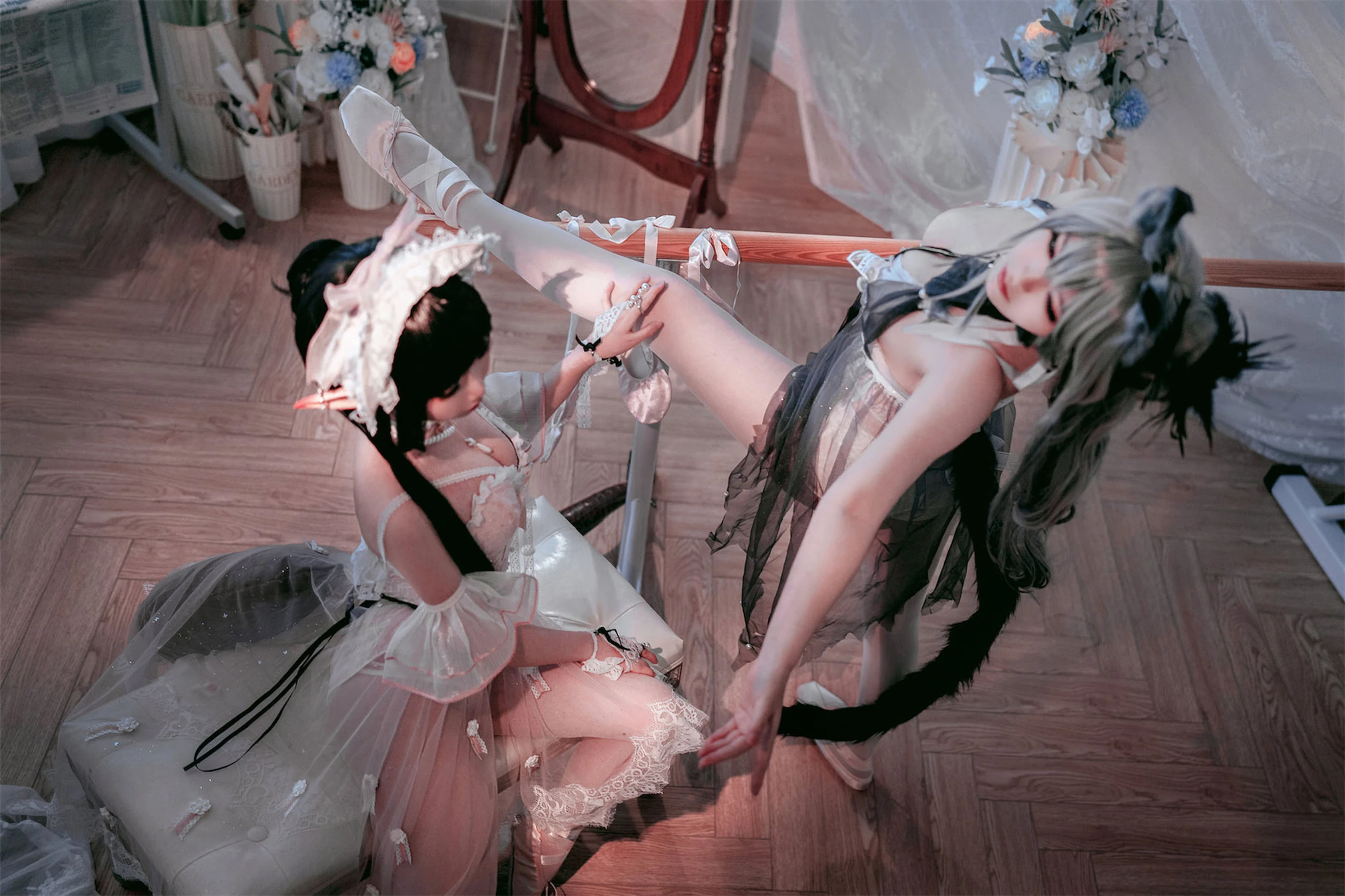 面饼仙儿&半半子 – Arknights 黑x森蚺バレエ插图3