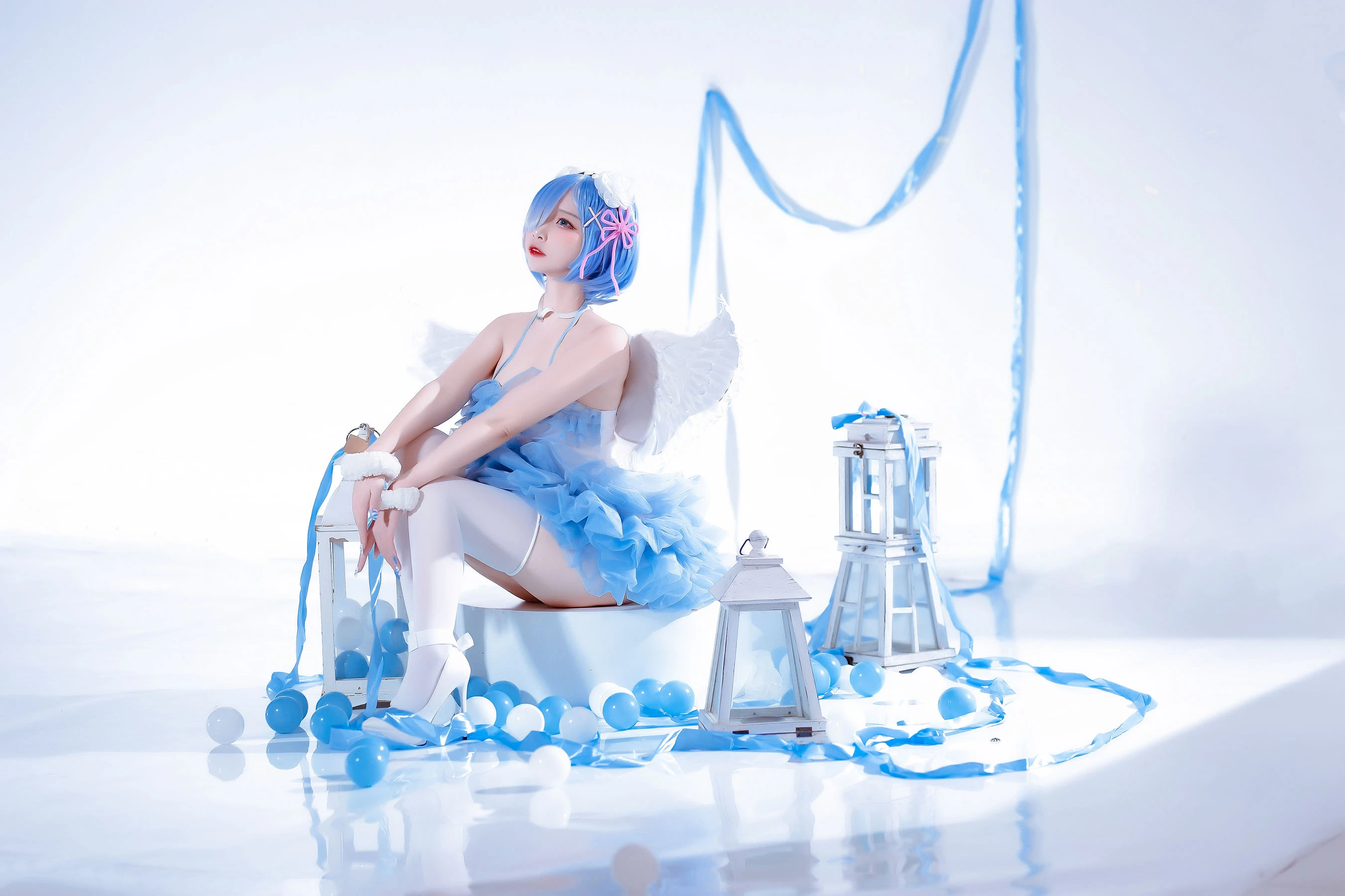 人气Coser二佐Nisa – 蕾姆天使 [15P]插图3