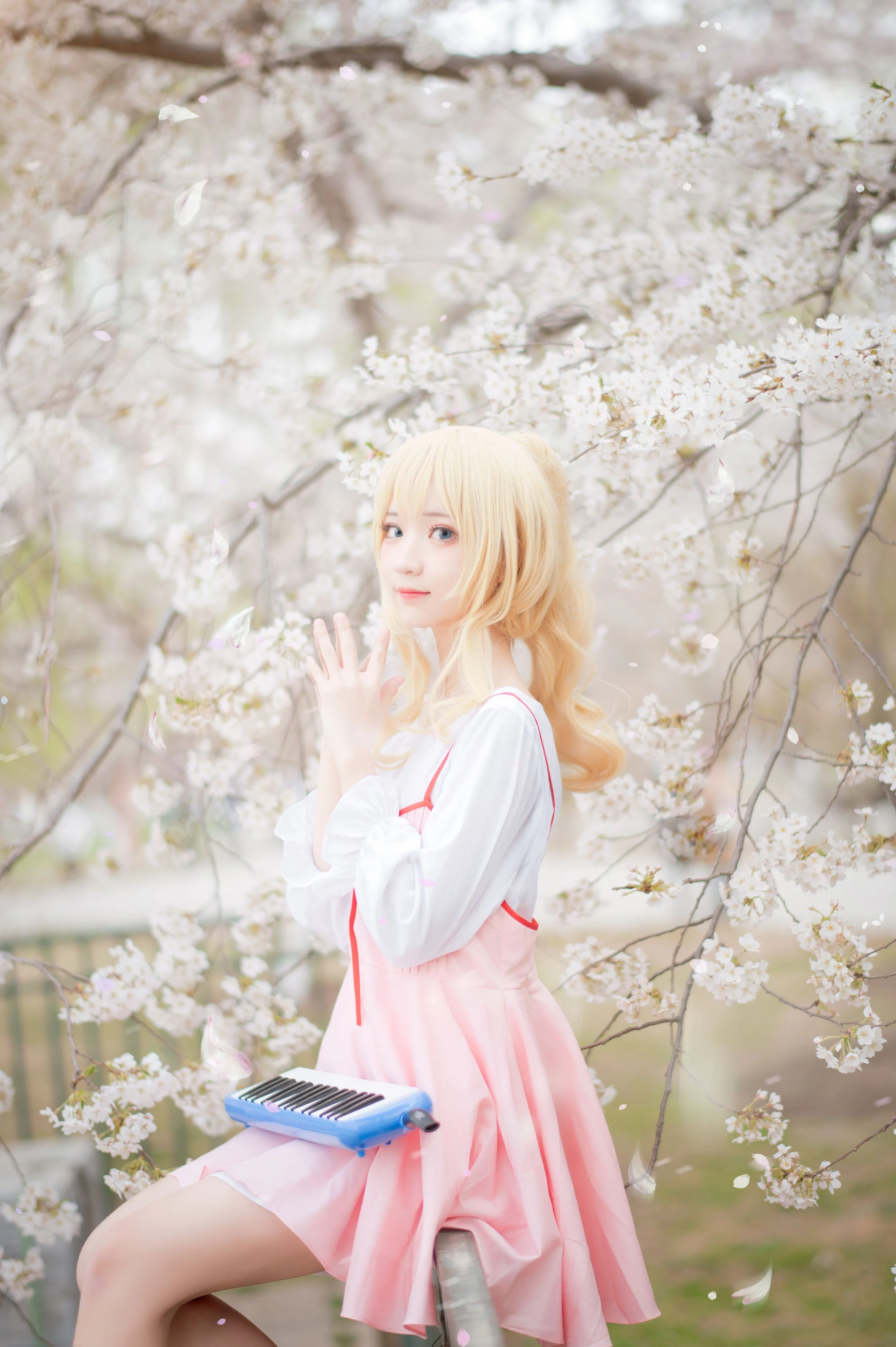 花柒Hana – 宫园熏粉裙 [9P]插图5