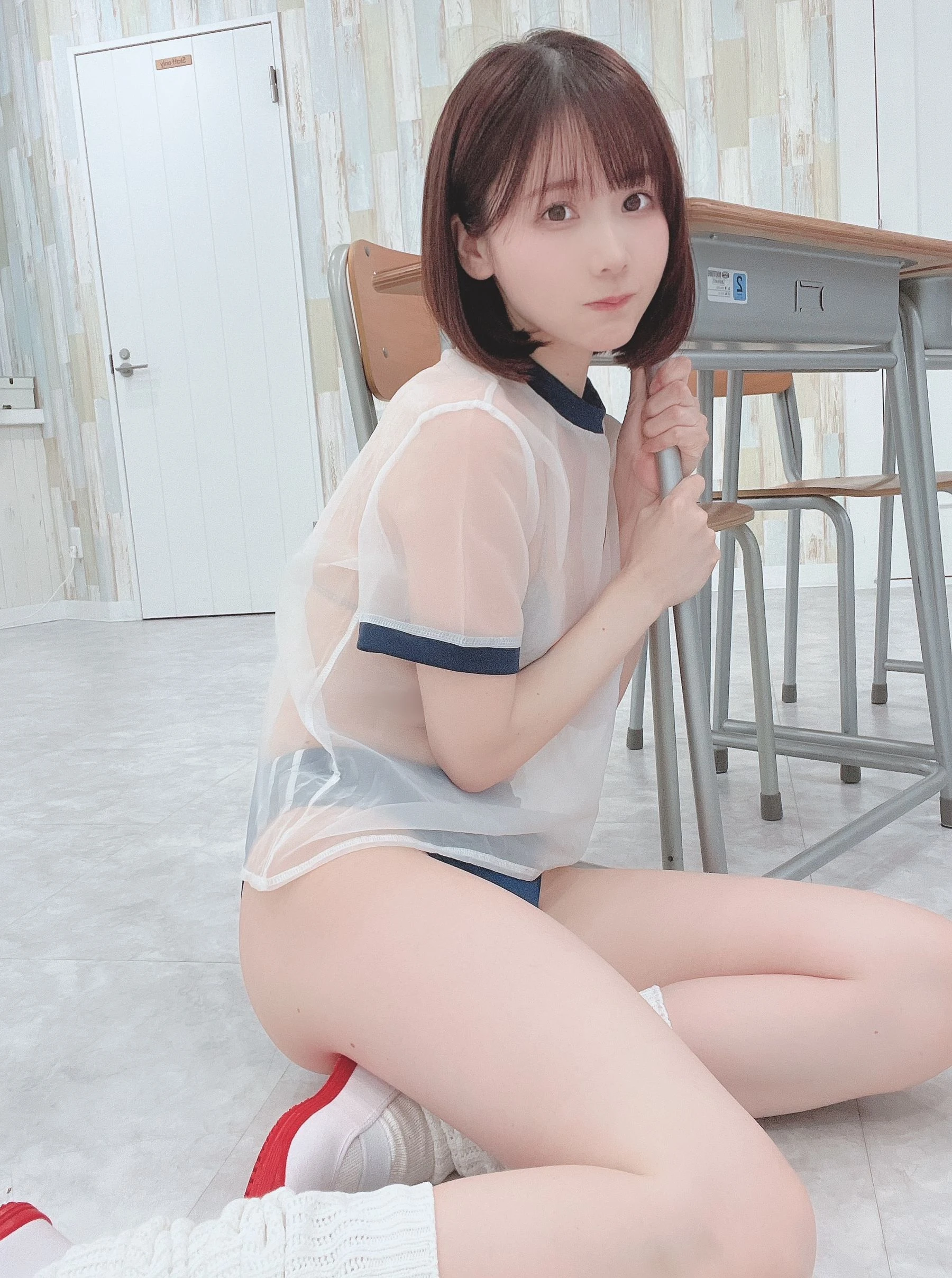 日本甜美COSERけんけん[fantia] 2022-11-10 透視体操服插图8