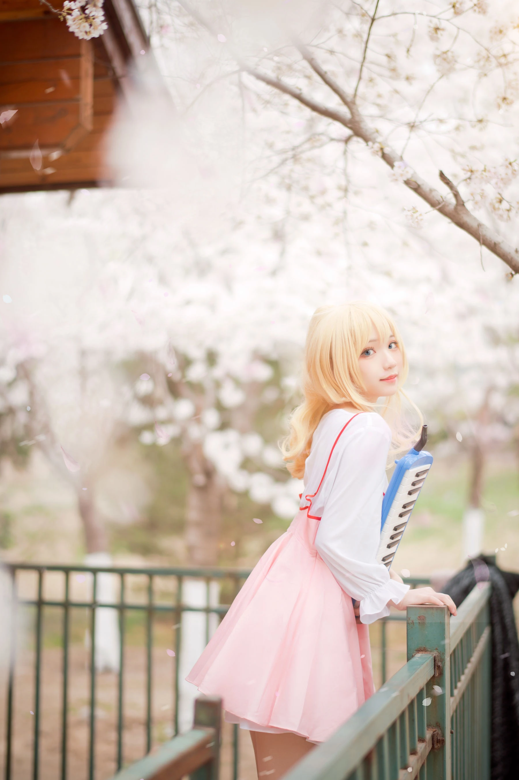 花柒Hana – 宫园熏粉裙 [9P]插图3