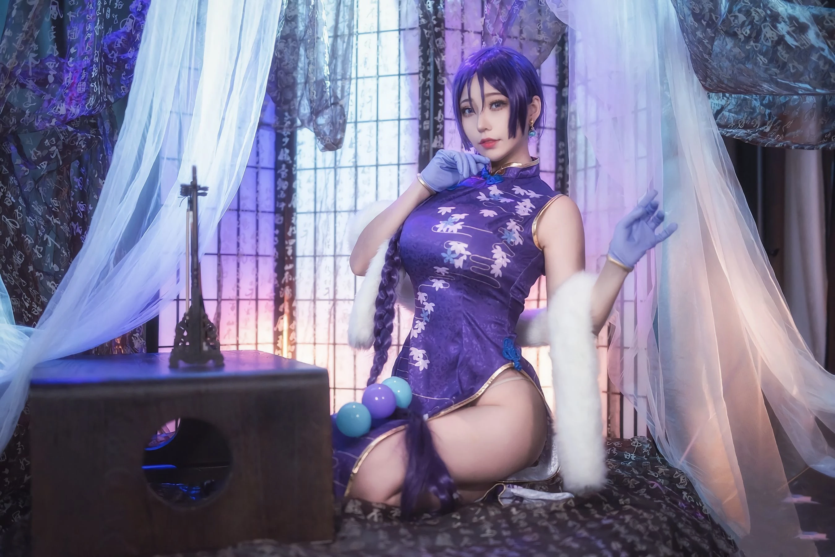 [萝莉COS] 萌妹菌烨tako – FGO奶光旗袍 [19P]插图6