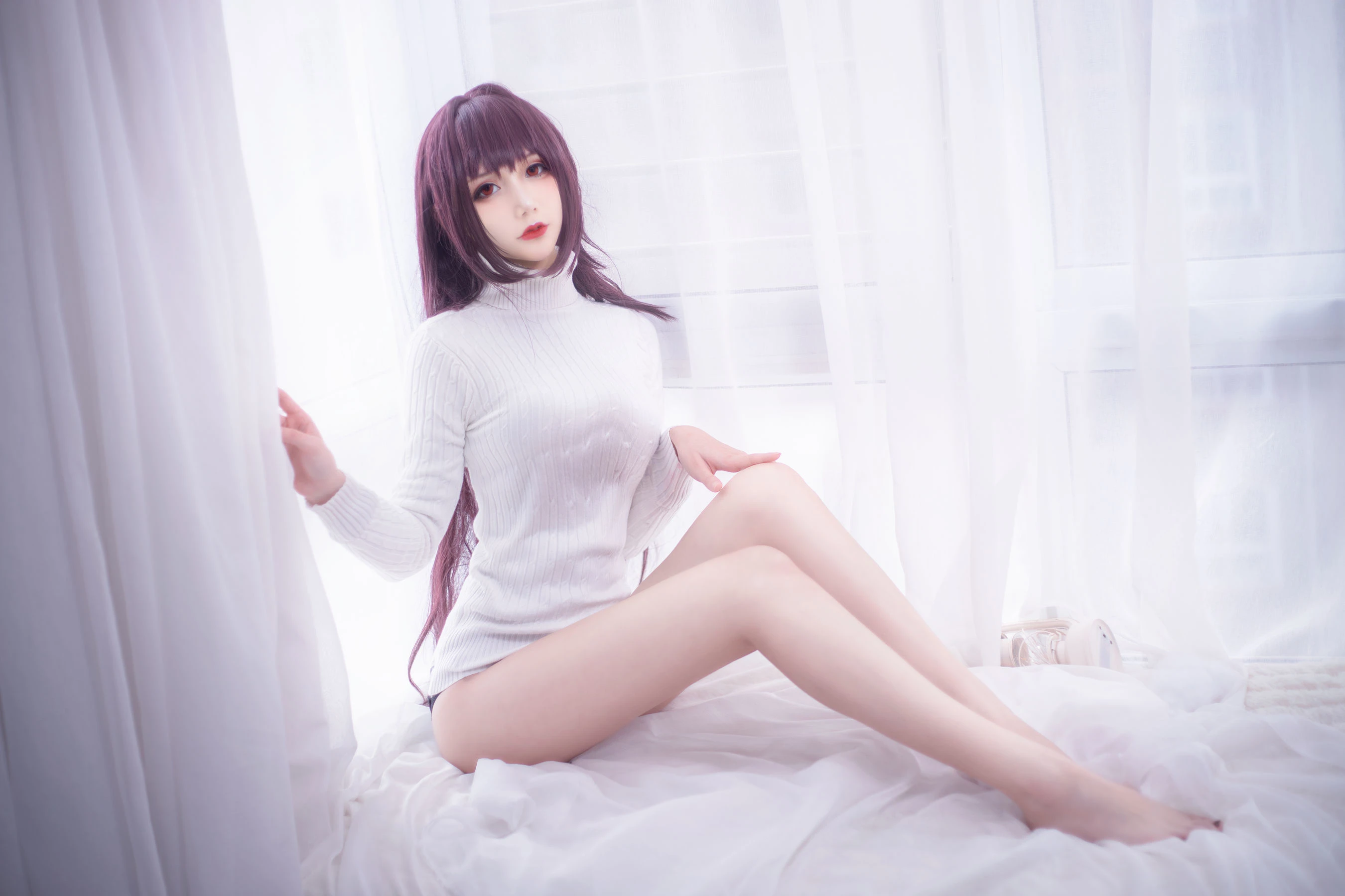 COS妹子仙九Airi – 斯卡哈毛衣高清在线欣赏-撸撸奈子