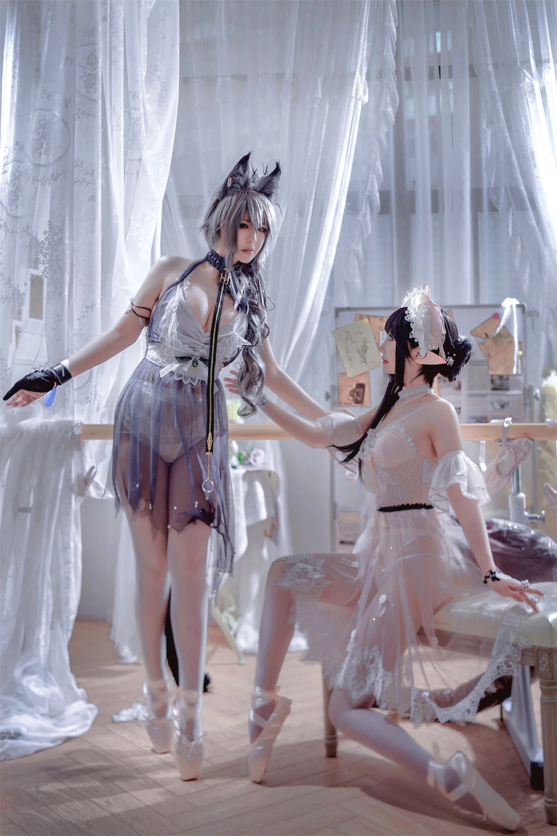 面饼仙儿&半半子 – Arknights 黑x森蚺バレエ插图4