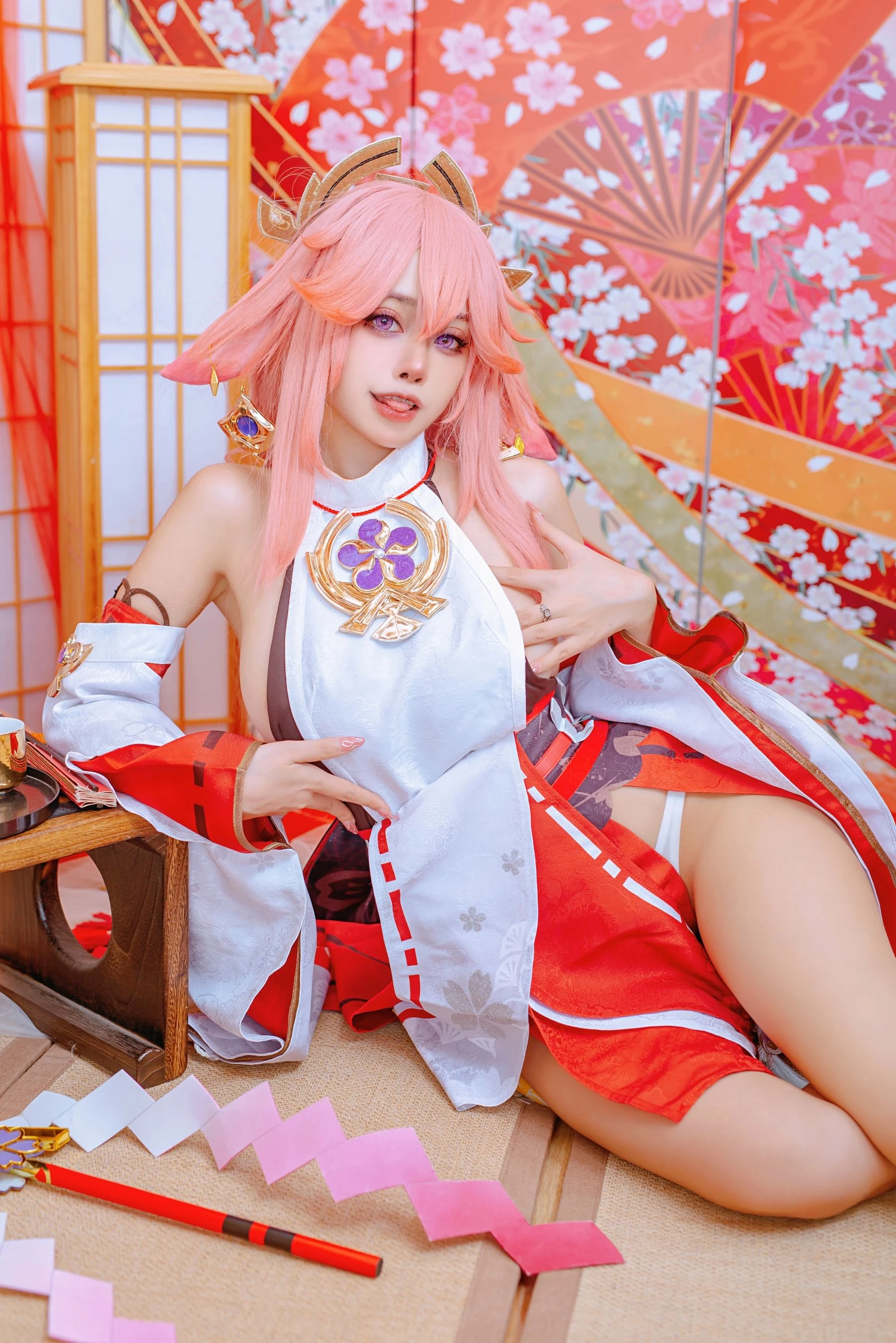 日本性感萝莉Byoru&Yae Miko Raiden Shogun [94P]插图1