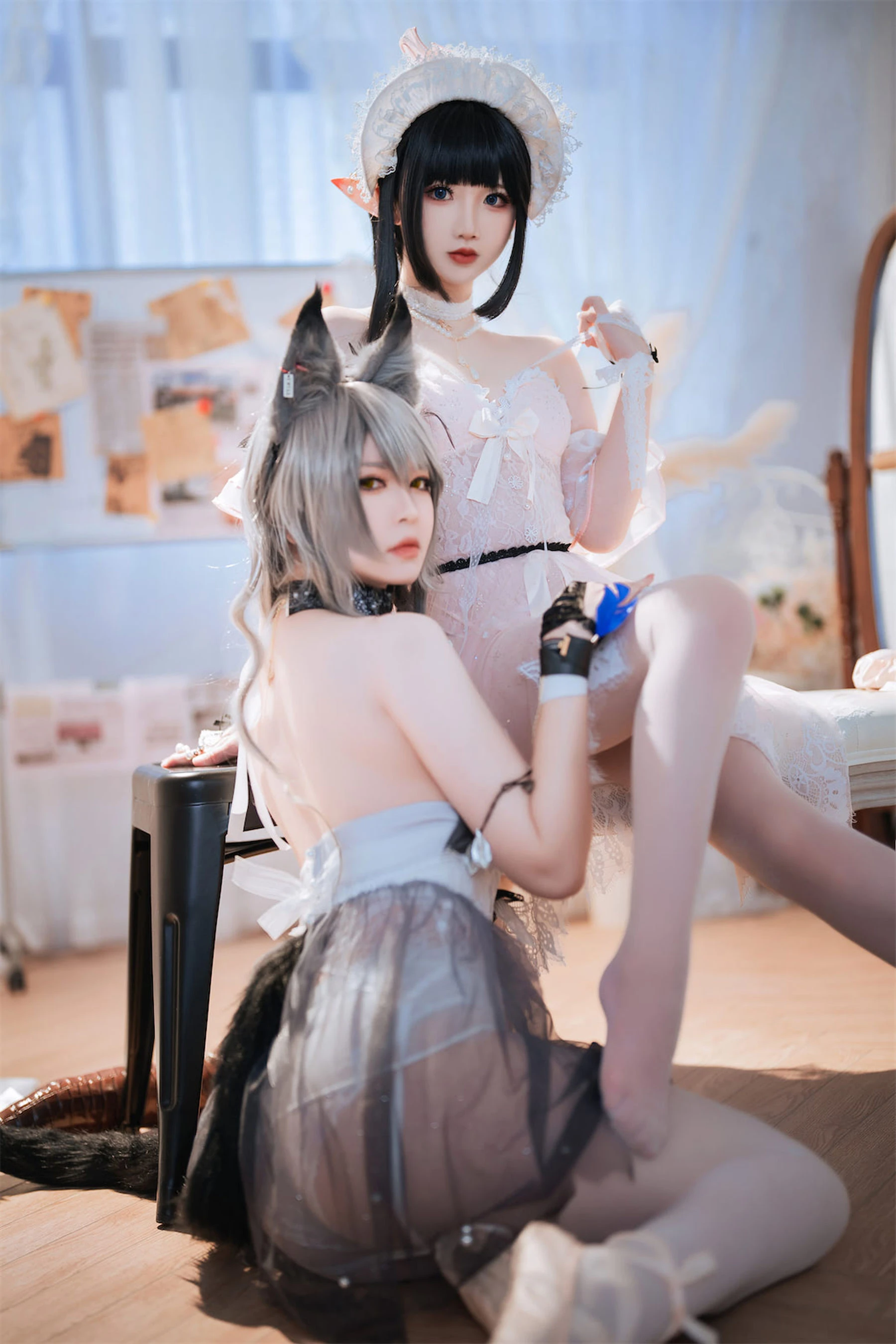 面饼仙儿&半半子 – Arknights 黑x森蚺バレエ插图2