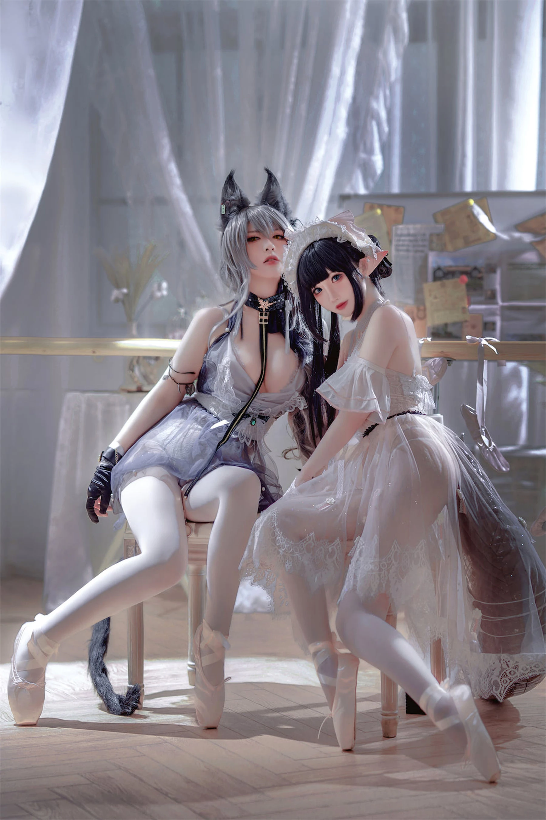 面饼仙儿&半半子 – Arknights 黑x森蚺バレエ插图5