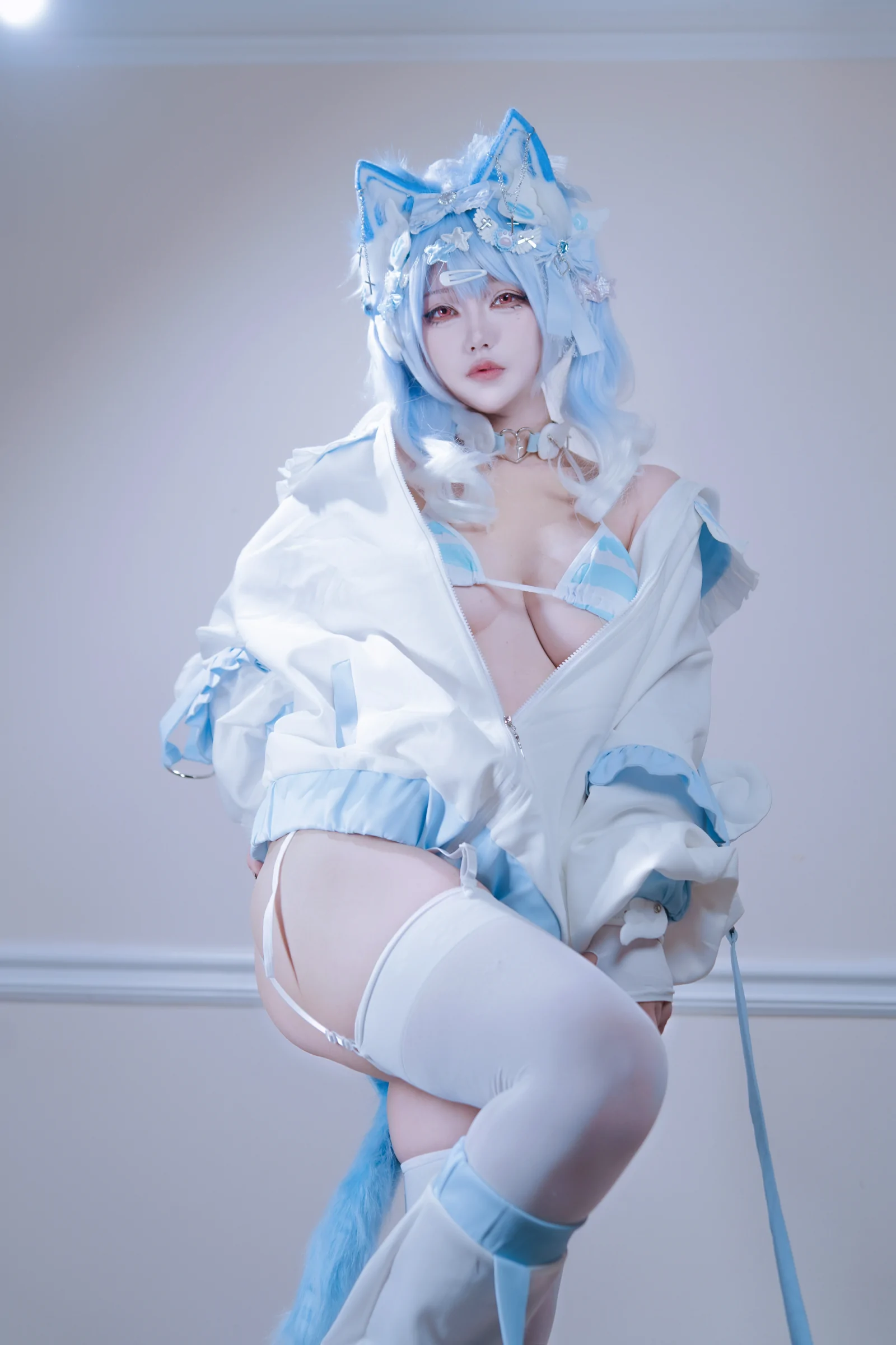 狐洛洛子 – 水色猫猫头 [40P]插图3