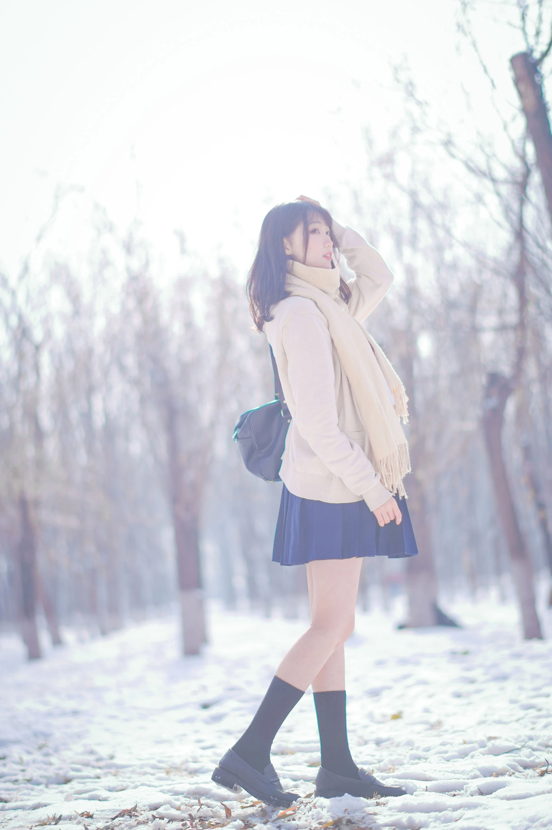 周叽是可爱兔兔 – 雪景JK [15P]插图4