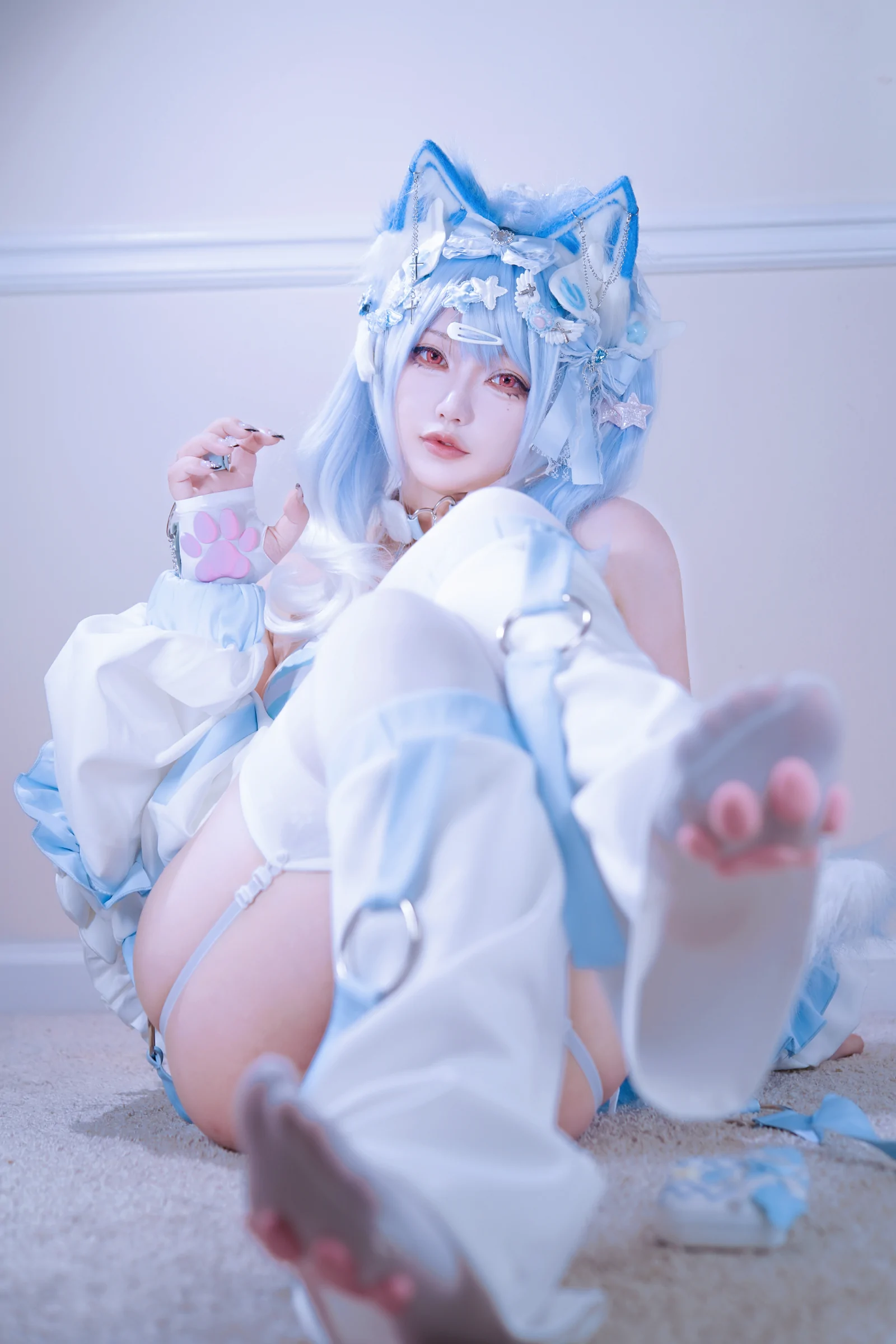 狐洛洛子 – 水色猫猫头 [40P]插图7