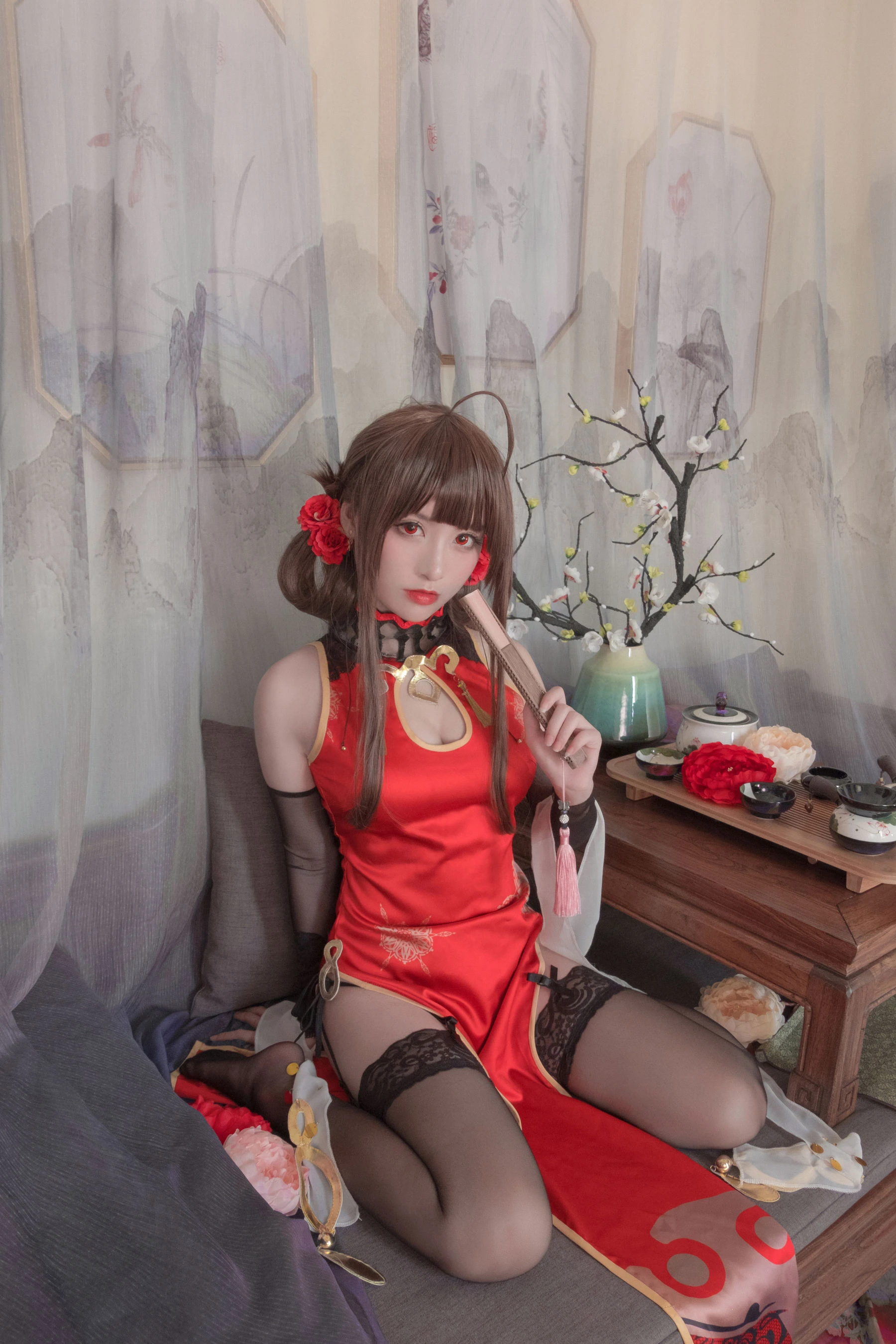 Coser星野saori – DSR-50 红牡丹插图3