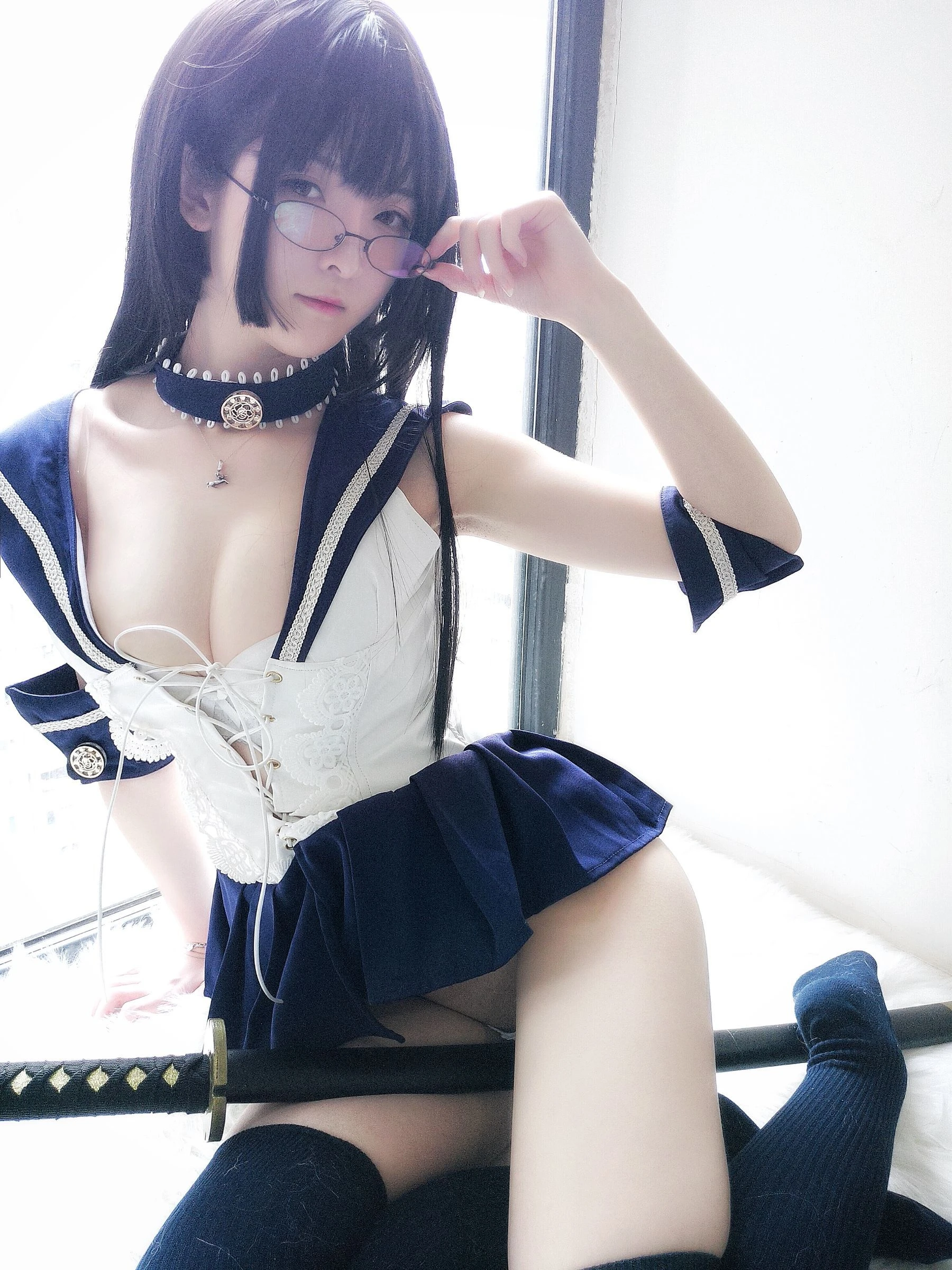 [萝莉COS] 一小央泽 – 武士刀与水手服 [20P]插图5