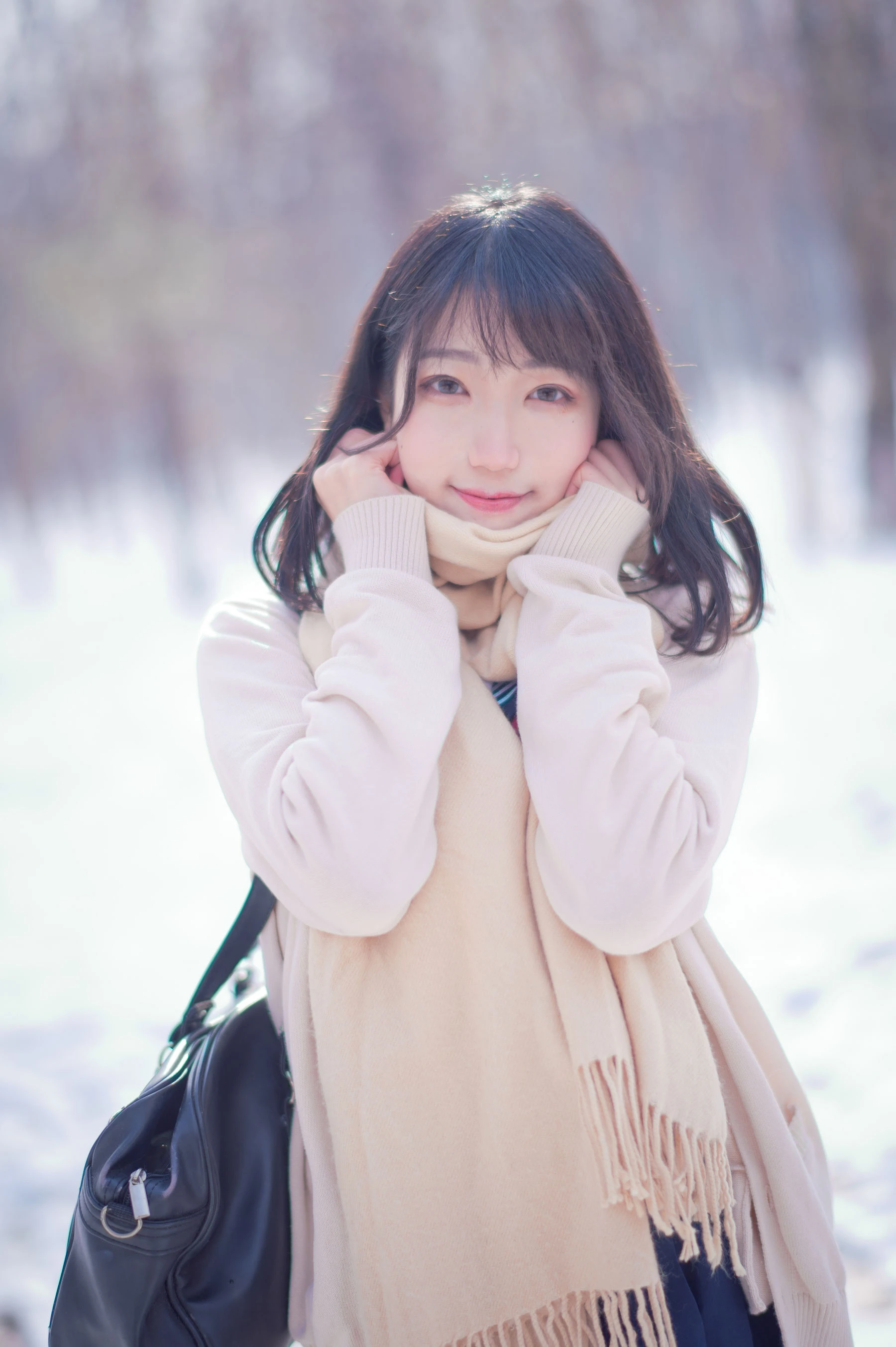 周叽是可爱兔兔 – 雪景JK [15P]插图6