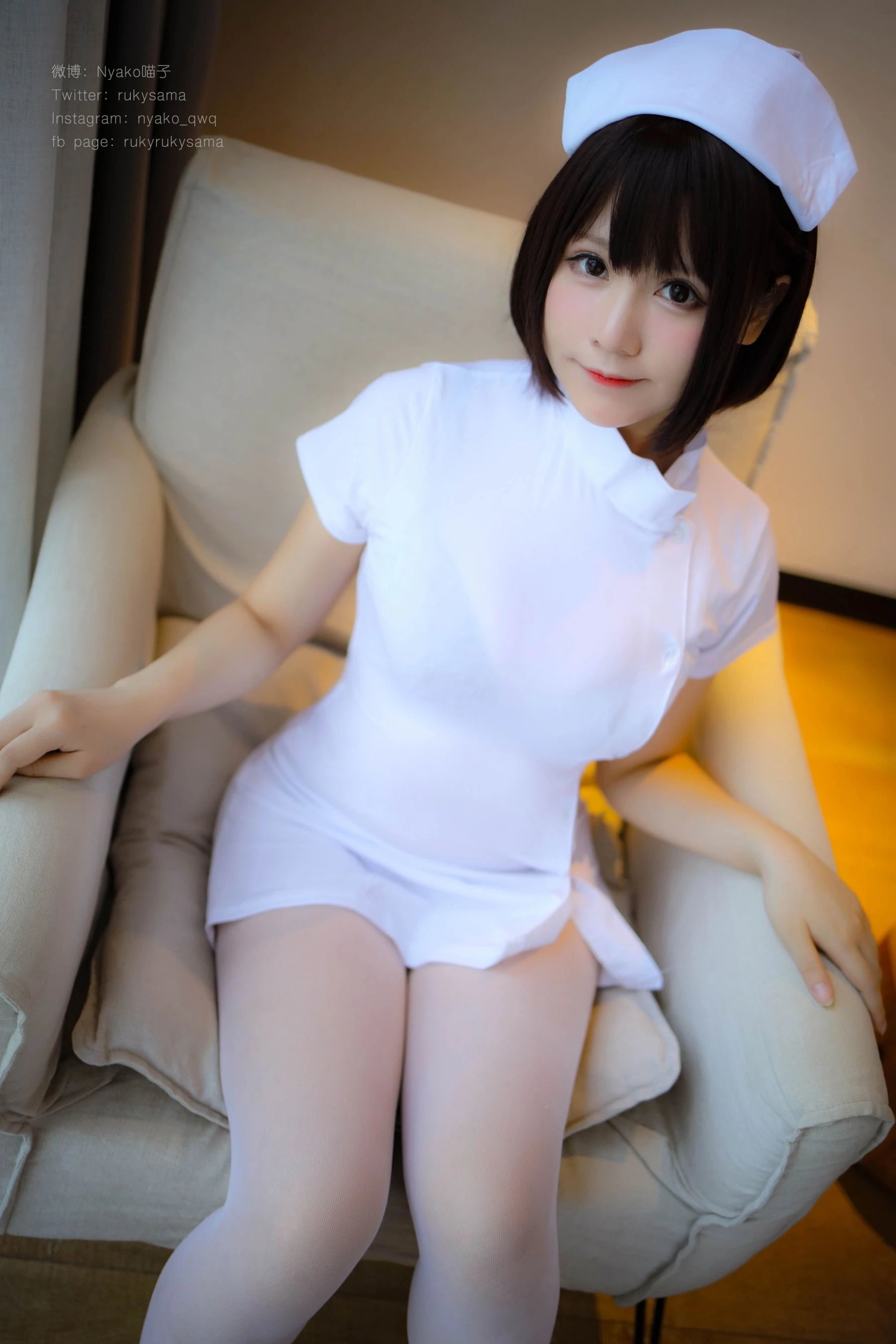 萌妹子Nyako喵子 白丝护士服 [78P]插图1