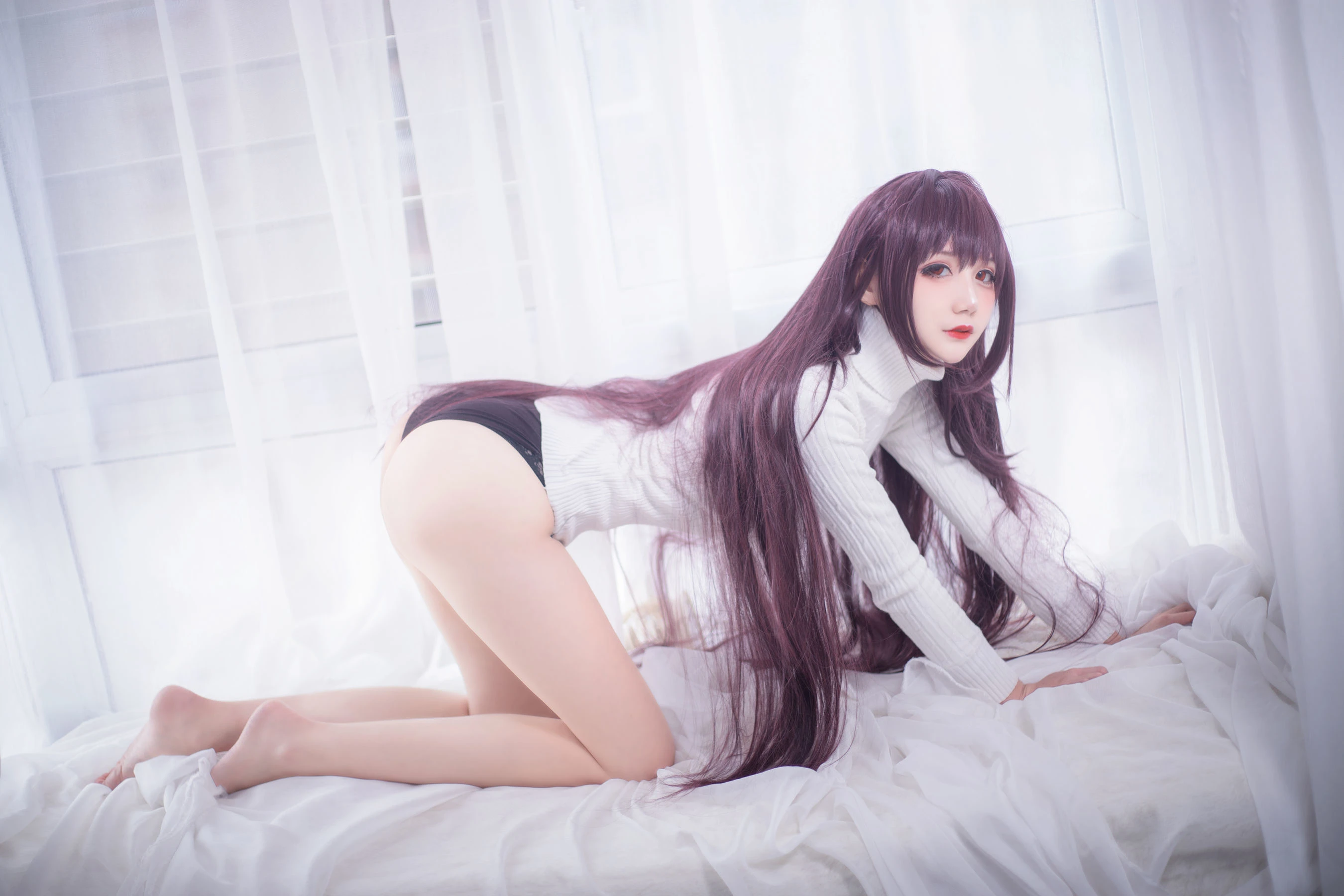 COS妹子仙九Airi – 斯卡哈毛衣插图1