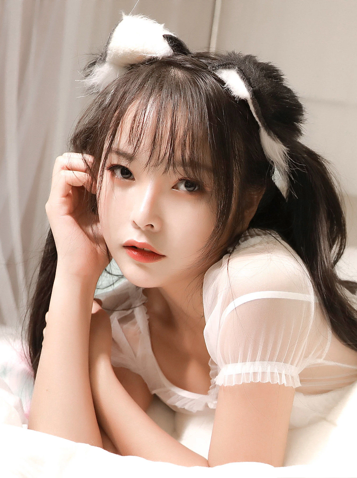 苏嫣嫣阿姨 – 白色猫耳头饰插图1